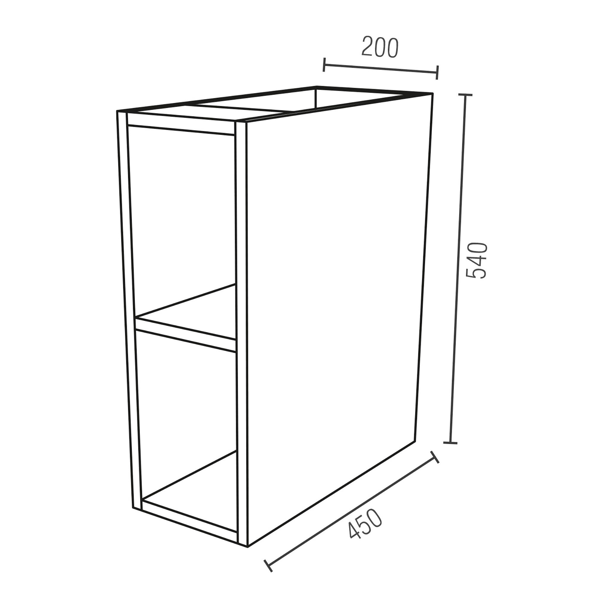 Móvel de casa de banho com prateleir 20X43,5X54 cm carvalho Aml Play - 5