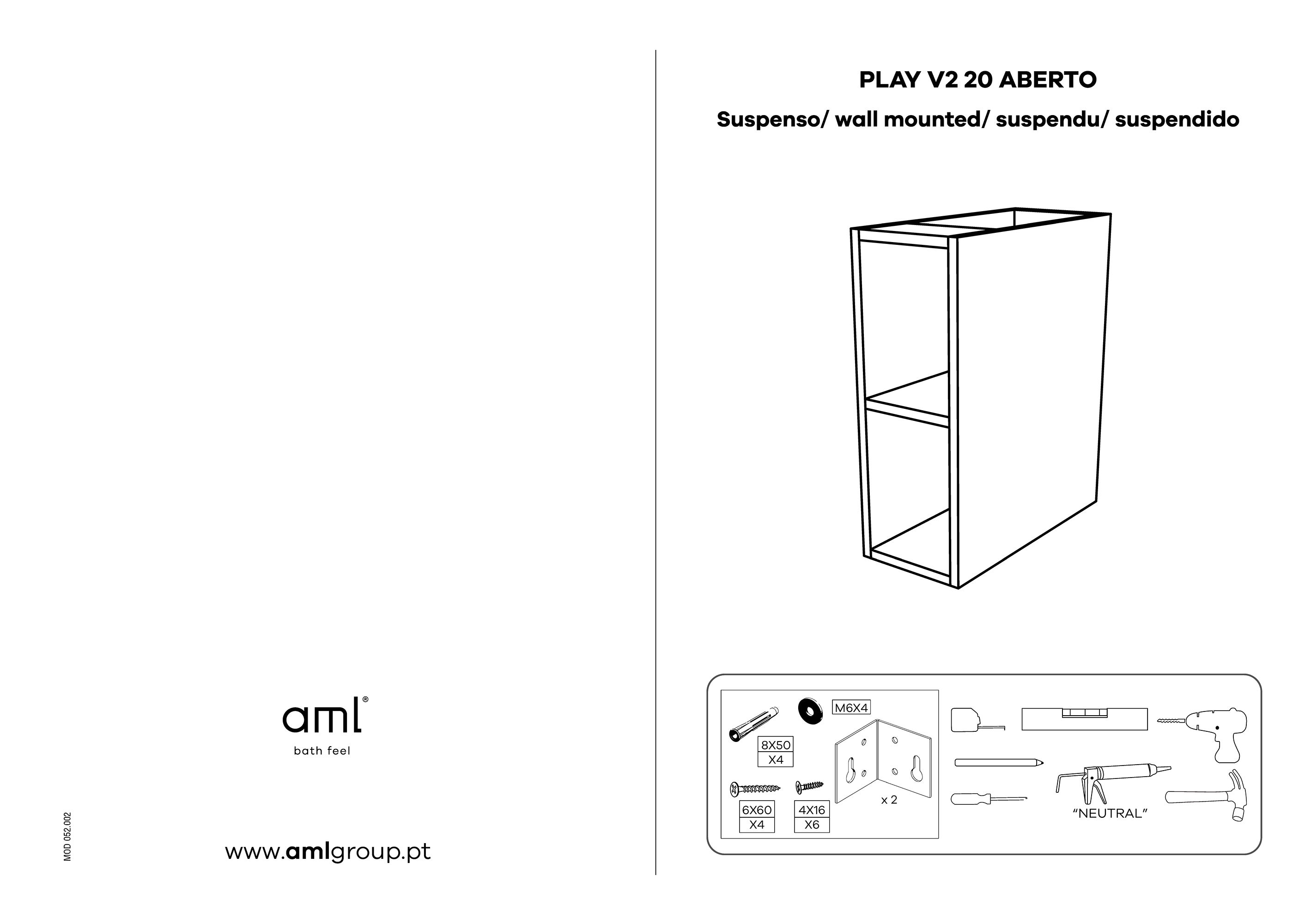 Móvel de casa de banho com prateleir 20X43,5X54 cm carvalho Aml Play - 6