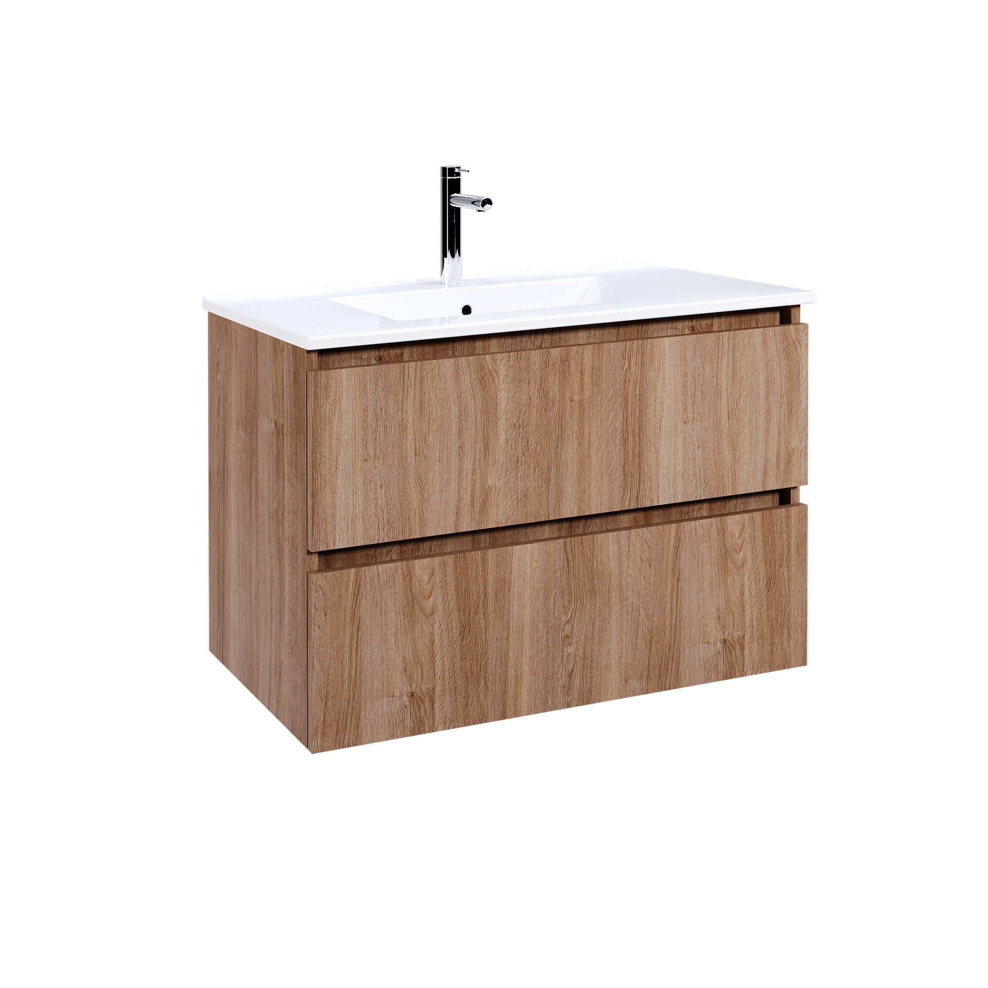 Móvel de casa de banho 2 gavetas 80X45X54 cm carvalho Aml Play - 3