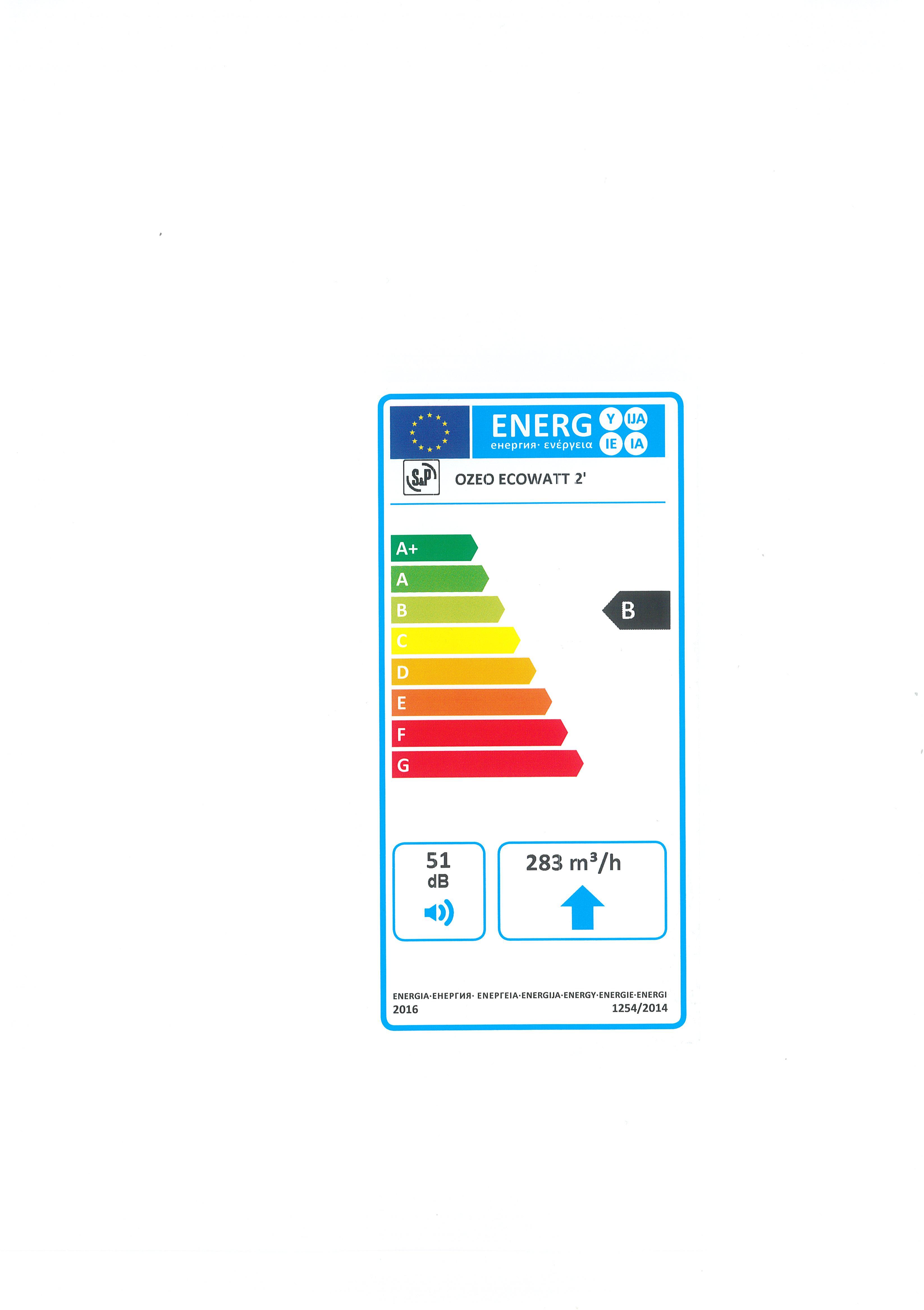 Kit VMC simple flux hygroréglable S&P Ozeo ecowatt 2' - 10