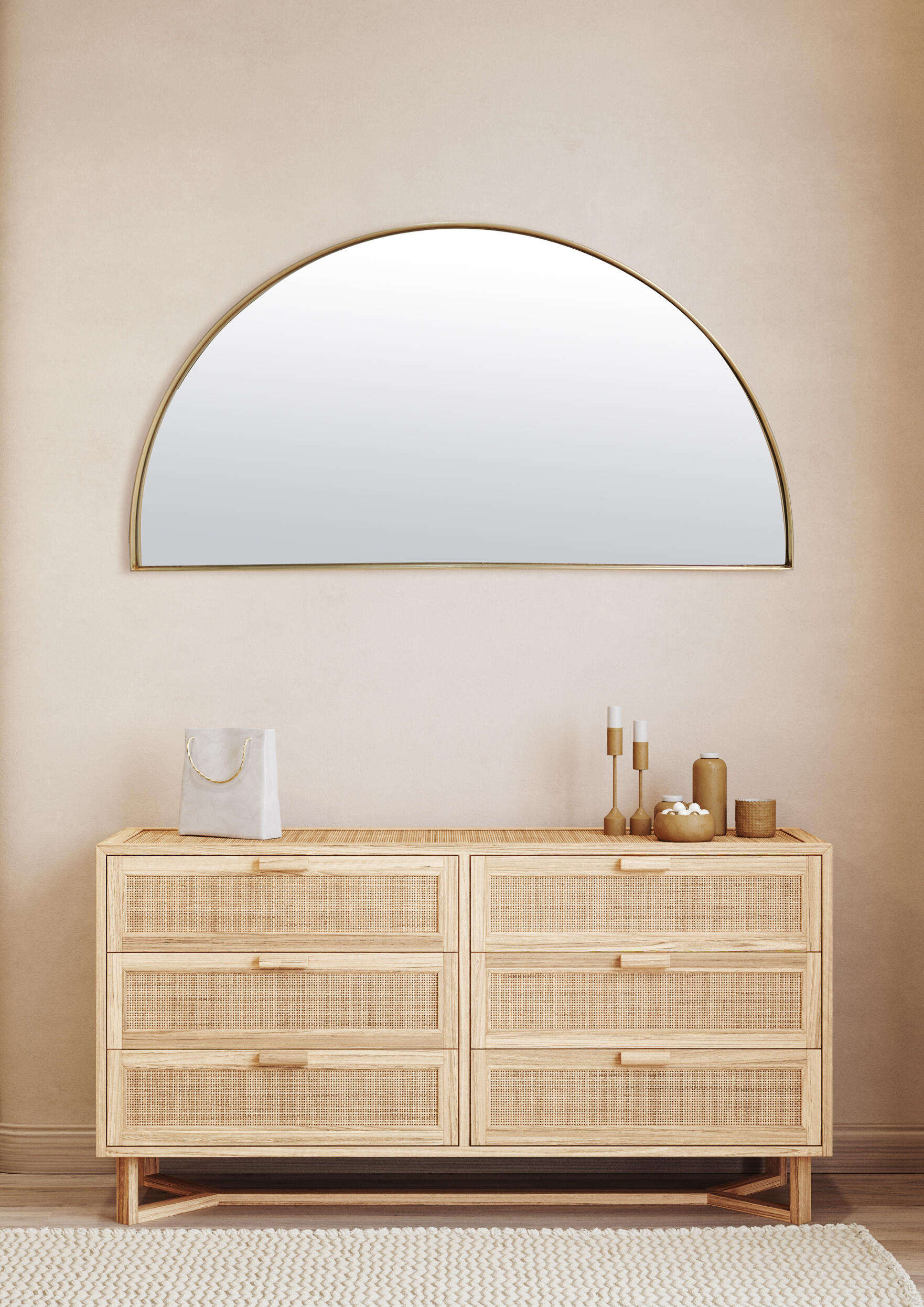 Miroir demicercle, résine doré Nolan, l.100 x H.50 cm Leroy Merlin — free download