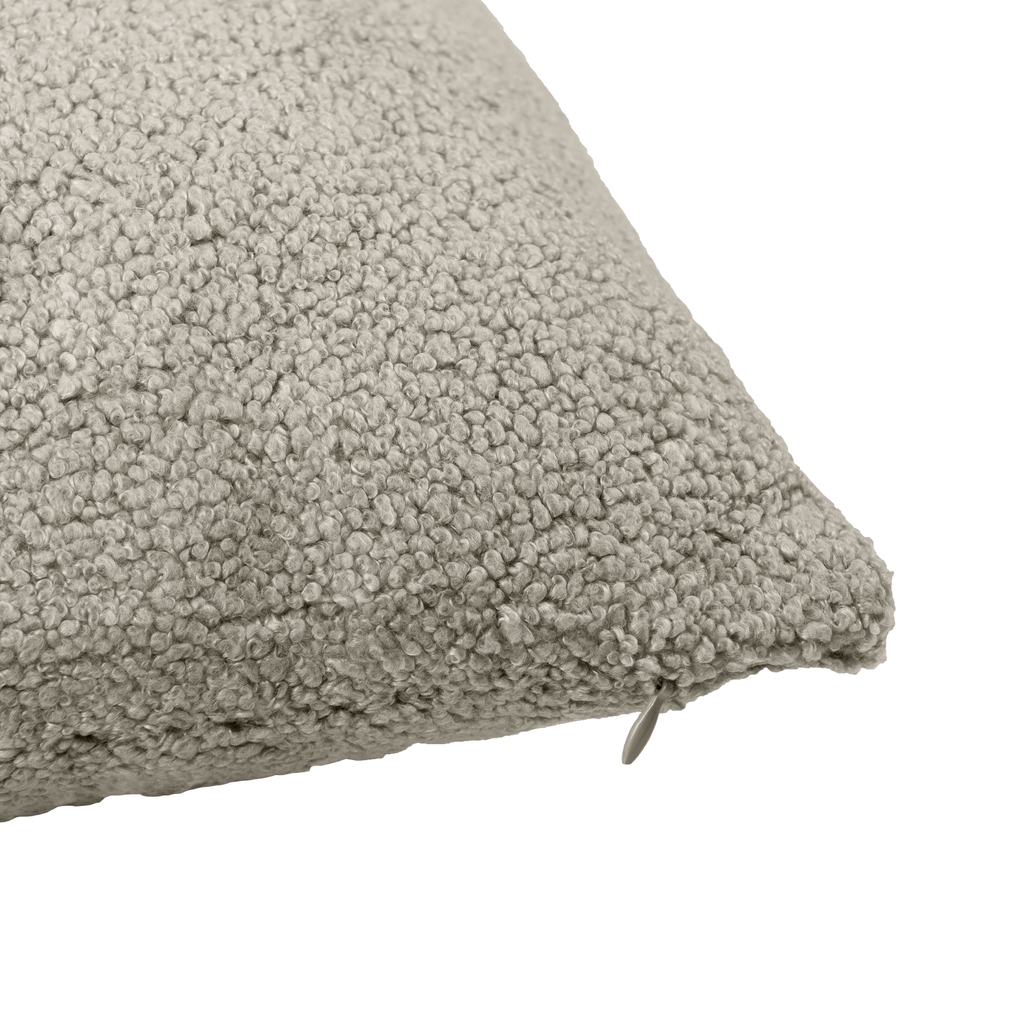 Coussin CHARLY, à bouclettes, gris l.50 x H.50 cm INSPIRE - 6