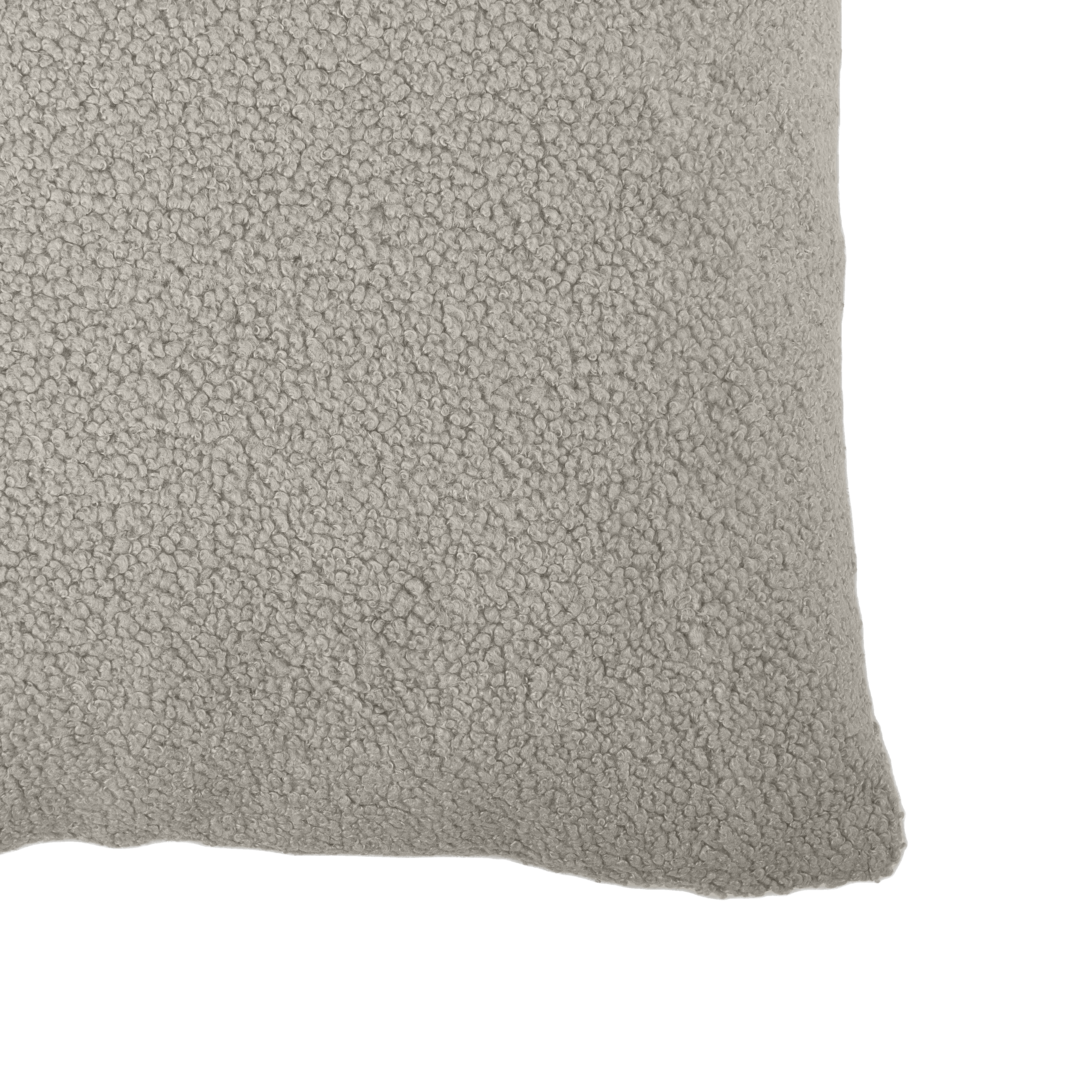 Coussin CHARLY, à bouclettes, gris l.50 x H.50 cm INSPIRE - 5