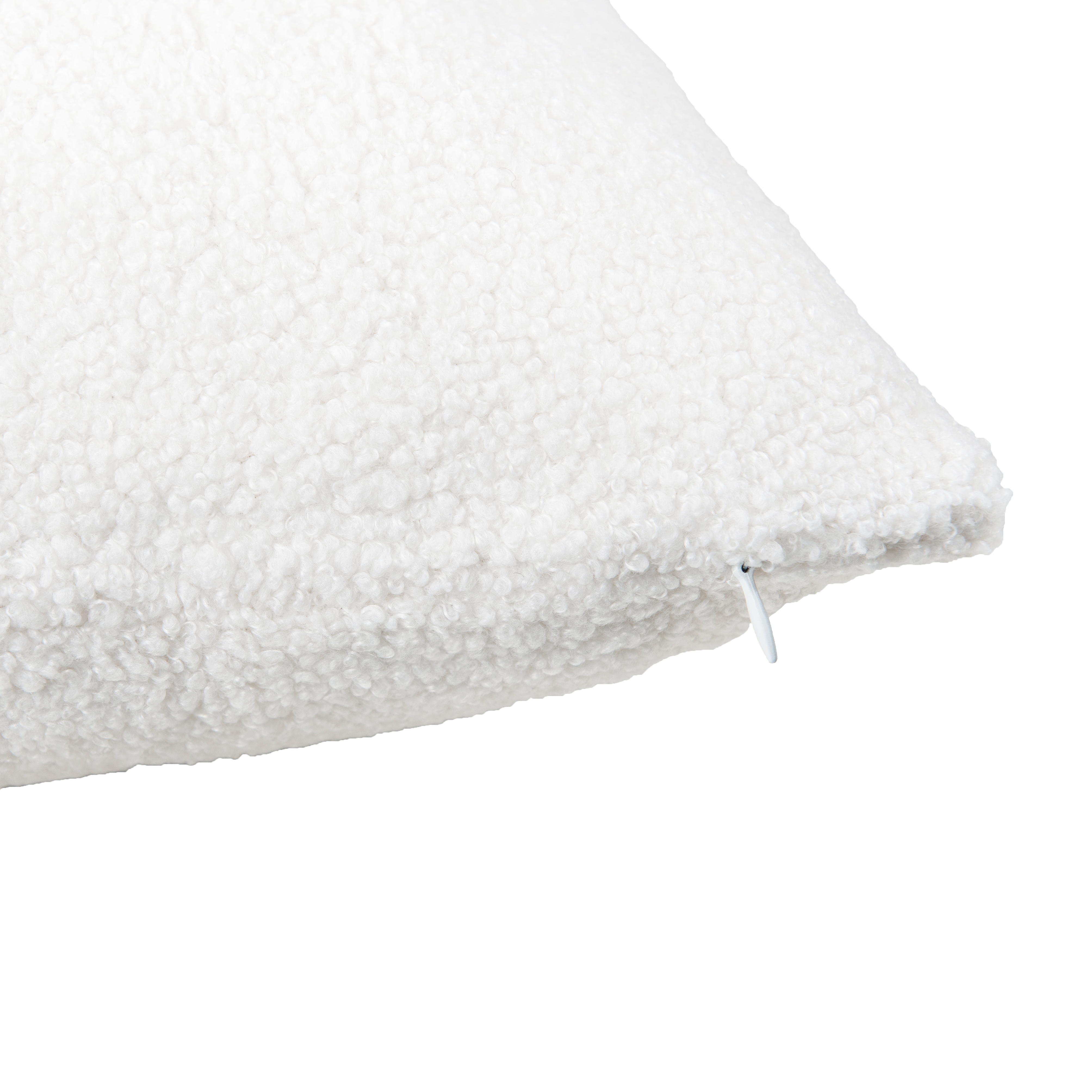 Coussin Charly, à bouclettes, blanc l.50 x H.50 cm INSPIRE - 9