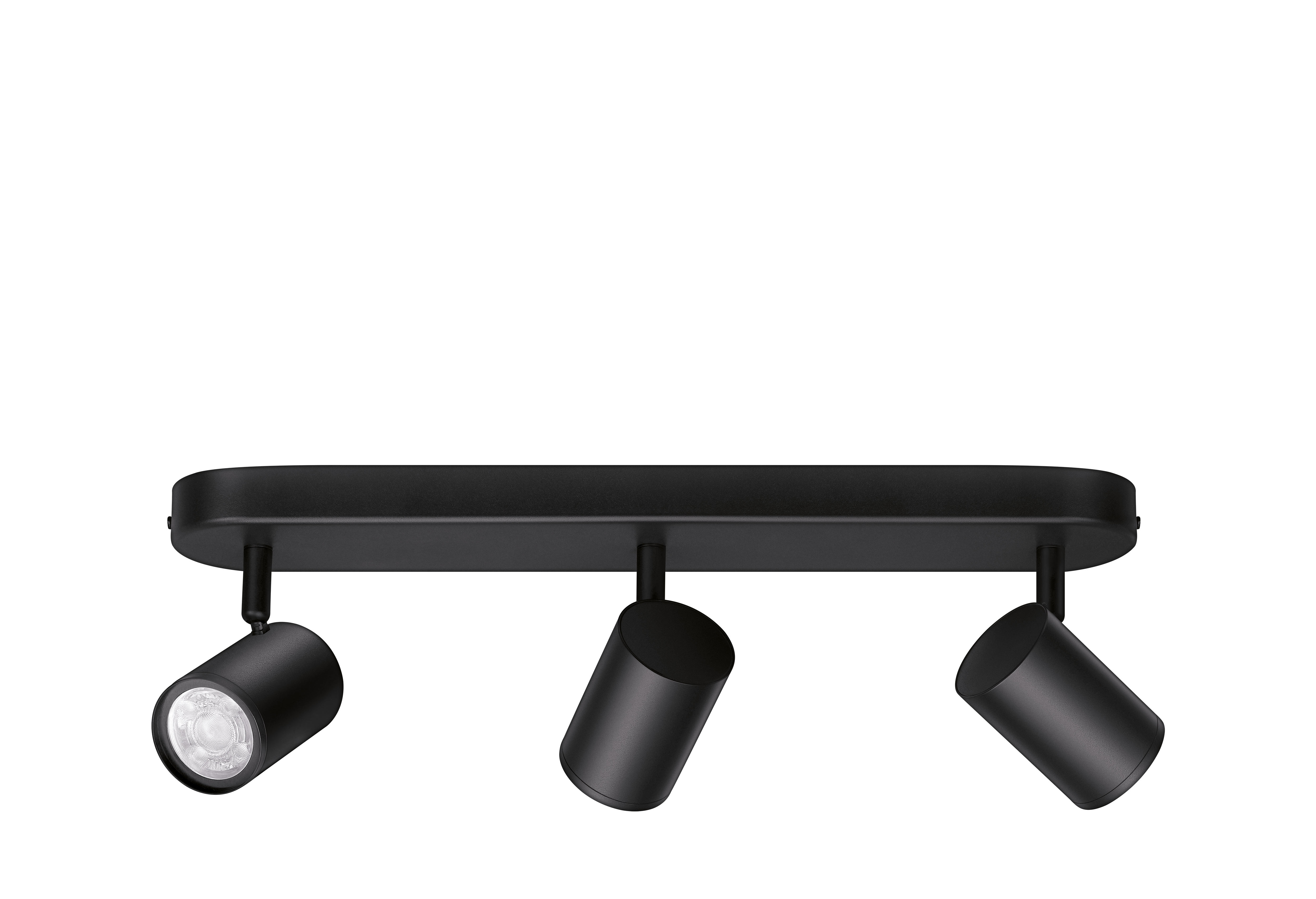 Listwa reflektorowa Imageo czarna 3 x LED Wiz Smart lighting