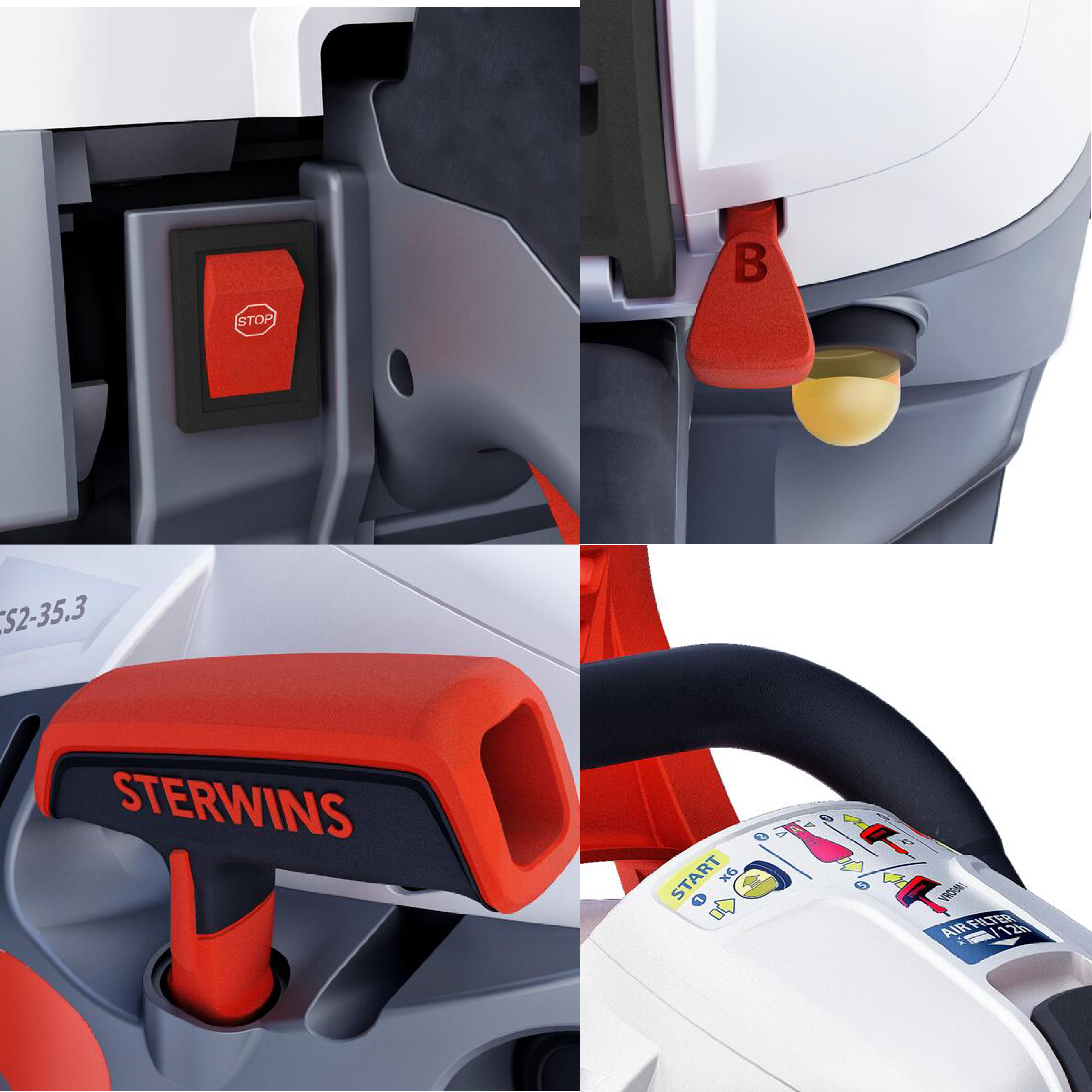 Tronçonneuse à essence STERWINS 37.2 cm³, guide de 35 cm - 3