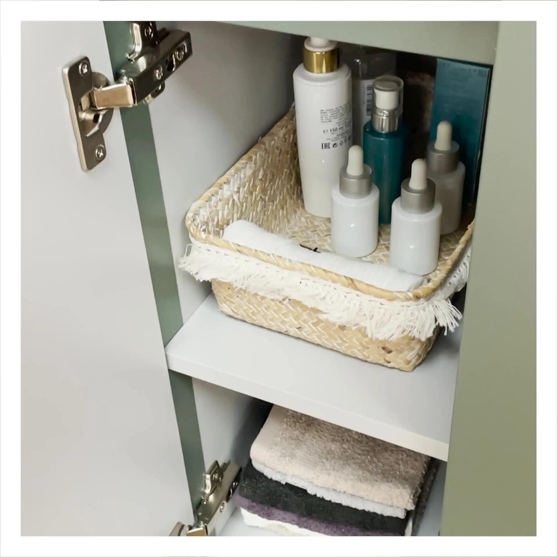 Mueble de baño con lavabo Espacio FR olmo mate 45x35 cm fondo reducido con 2 puertas - 13