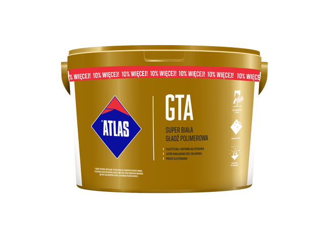 Gotowa gładź polimerowa GTA 18 kg+10% Atlas