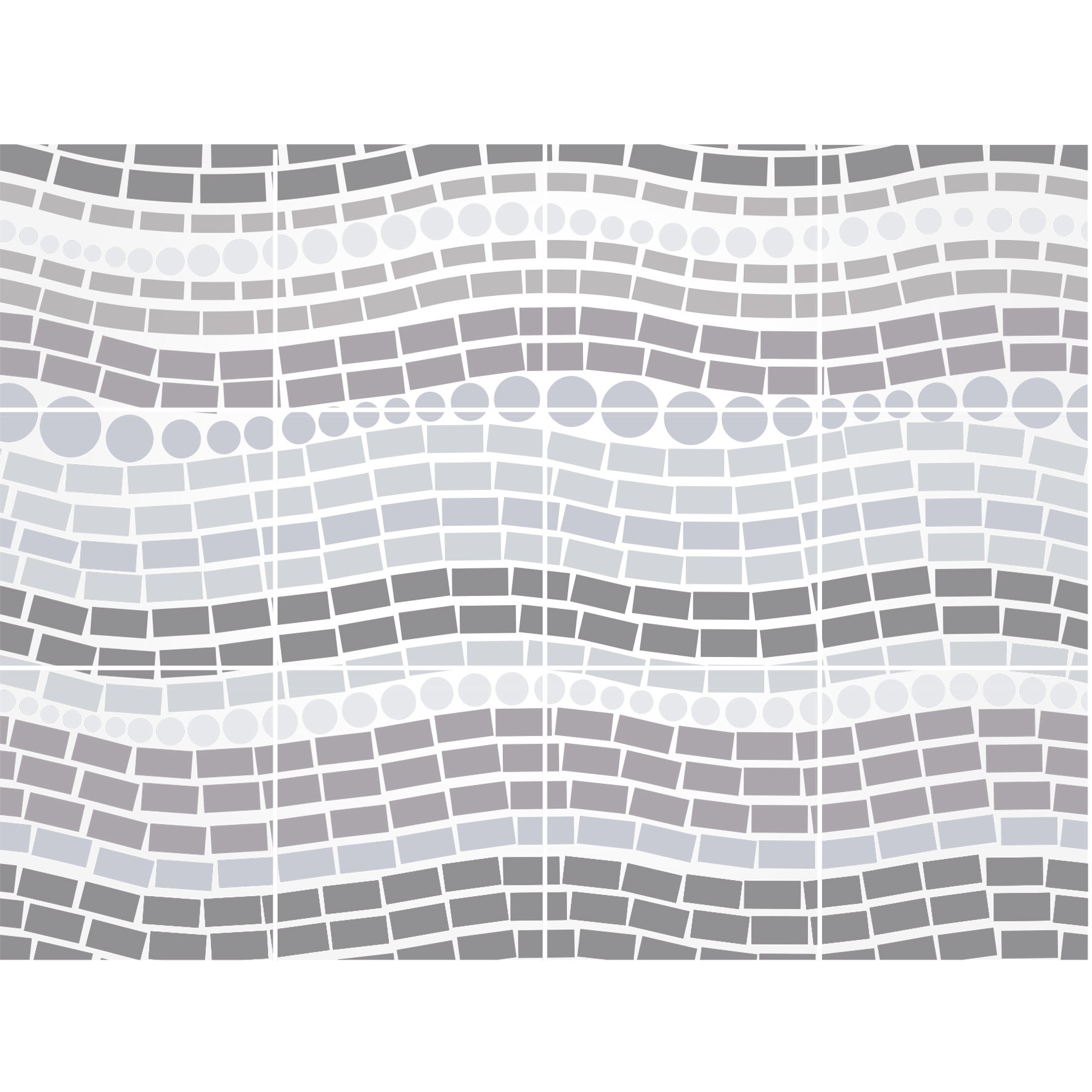 Lot de 12 stickers décoratifs mosaique, bleu, 15 cm x 15 cm - 2