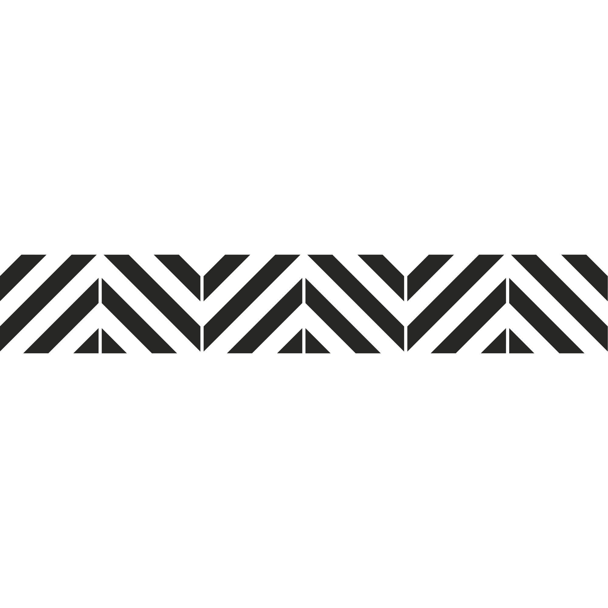 Lot de 6 stickers décoratifs rayure, noir, 15 cm x 15 cm - 3