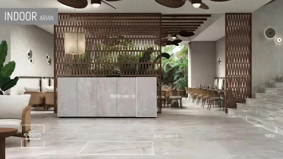 Suelo piscina porcelánico Imperial efecto mármol arian 60x60 cm C1 - 5