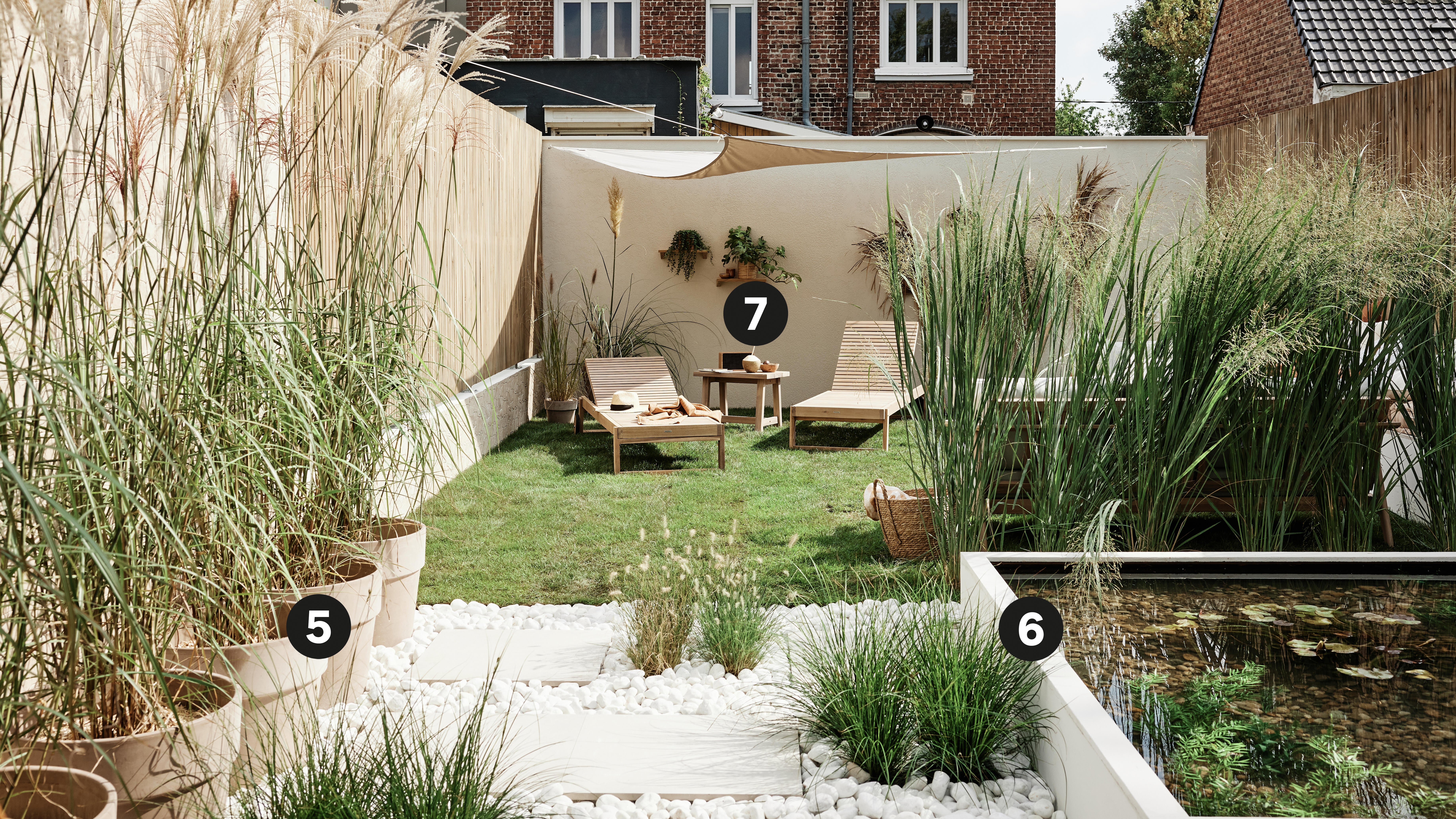 Voile d'ombrage triangulaire Austral JARDILINE sable L.500 x l.500 cm - 2