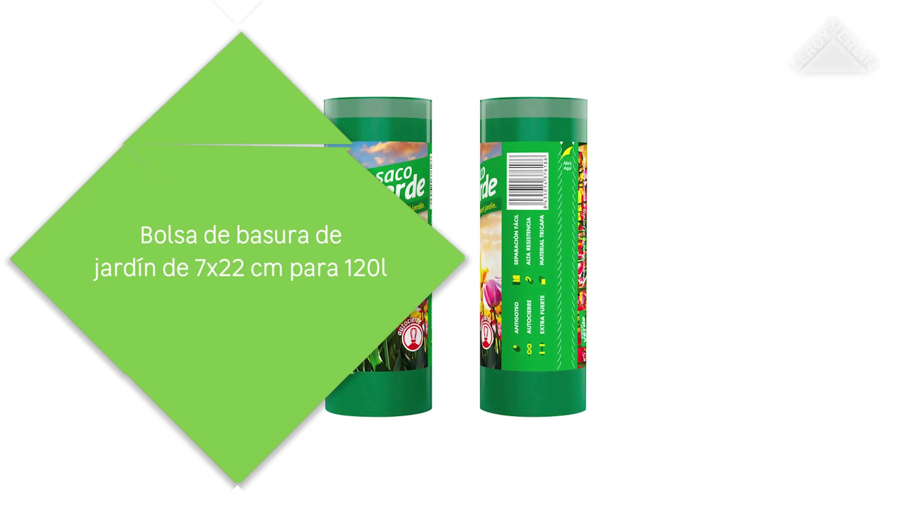 Pack 10 bolsas de basura de jardín de 85x102 cm capacidad 120 litros - 2