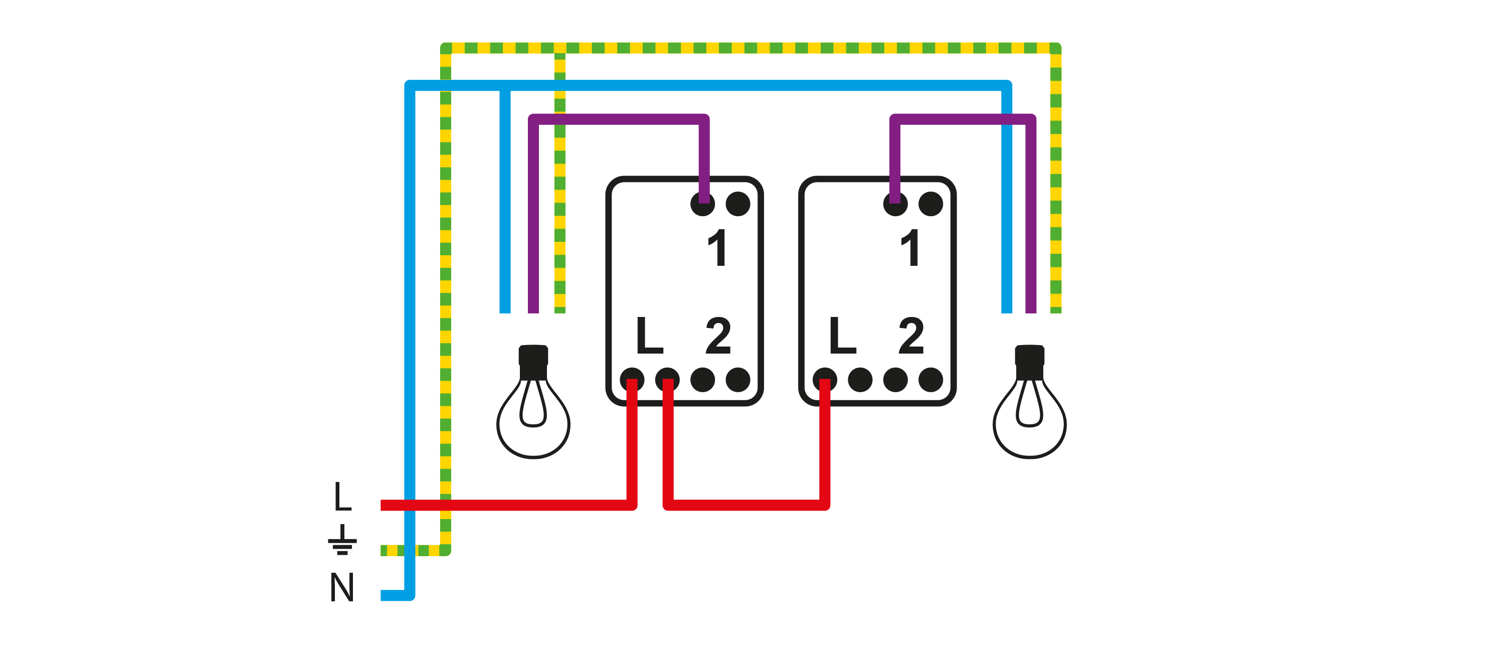 Double interrupteur va-et-vient, LEXMAN Lumia, blanc - 6