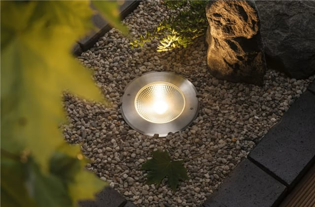 Spot à encastrer extérieur LED Vanea, 3000K, PAULMANN rond argent