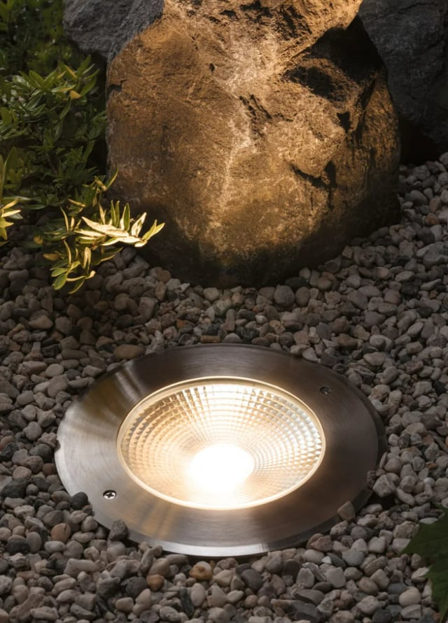 Spot à encastrer extérieur LED Vanea, 3000K, PAULMANN rond argent