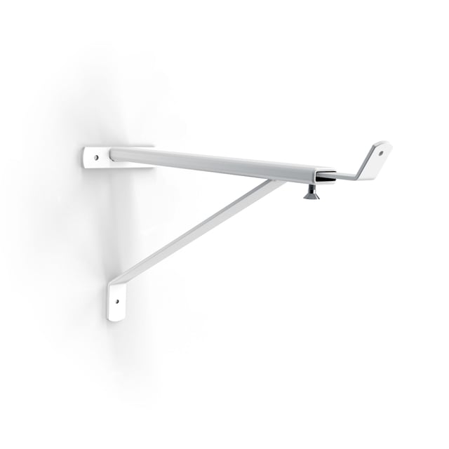 Set di 2 reggimensole in ferro epossidica bianco, H 4 X P 26 cm