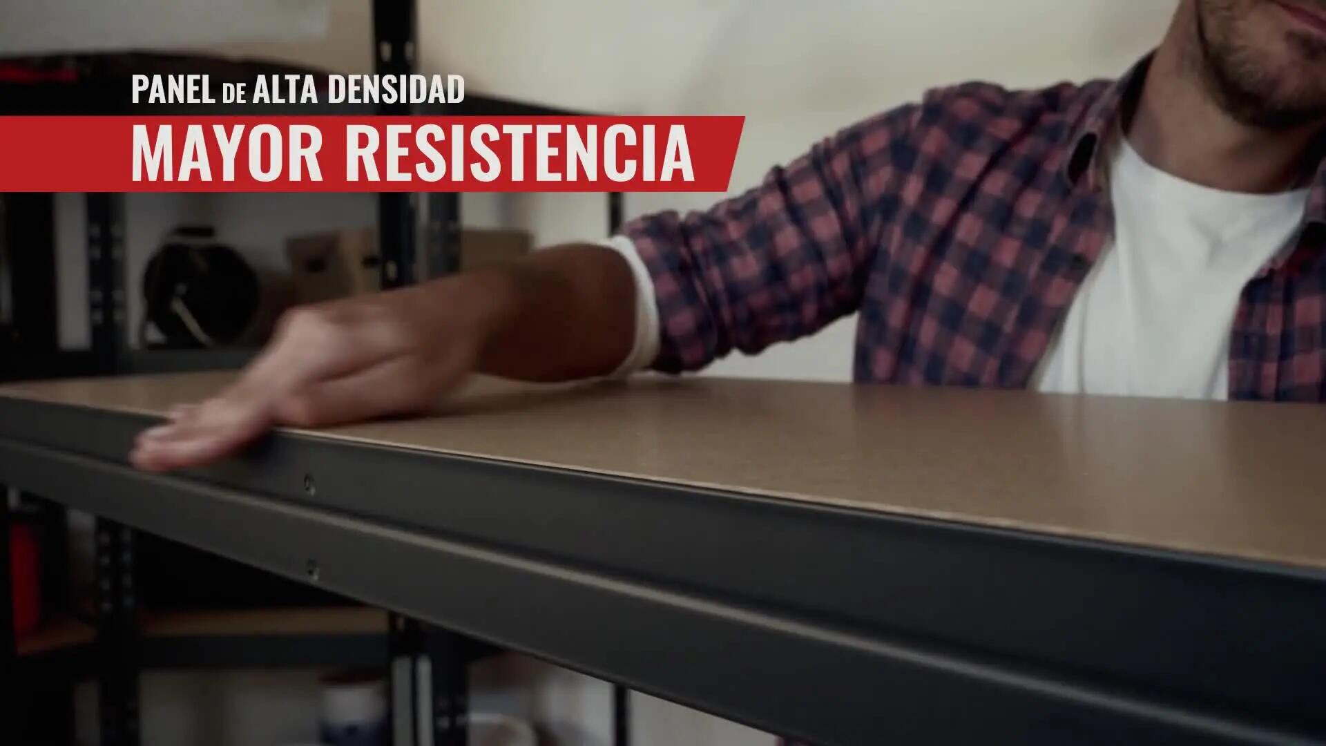 Estantería almacenaje metálica 180x150x45 cm GARAGE, 4 baldas, 400 kg/balda, gris antracita – Acero de bajas emisiones by AR Shelving - 4