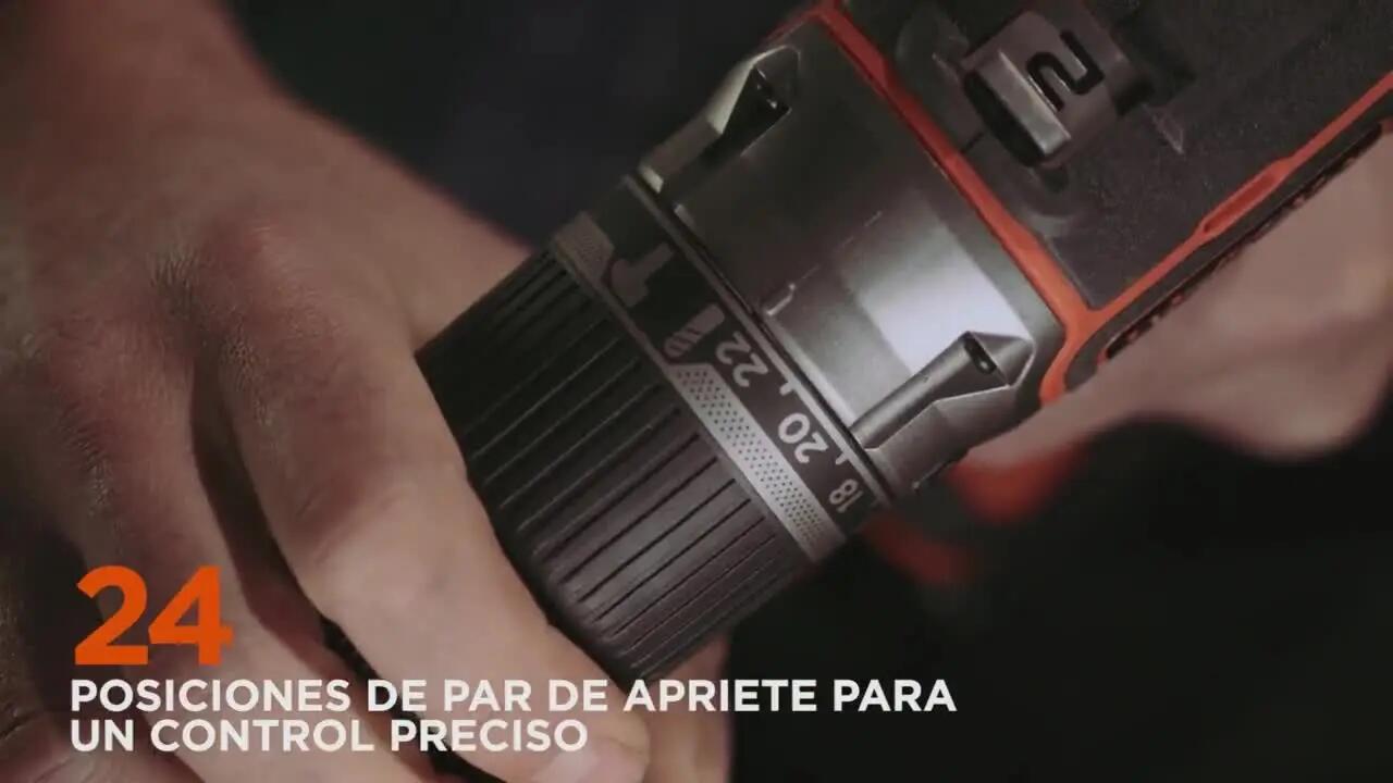 Taladro percutor a batería BLACK + DECKER 18V Brushless - 2 baterias - 7
