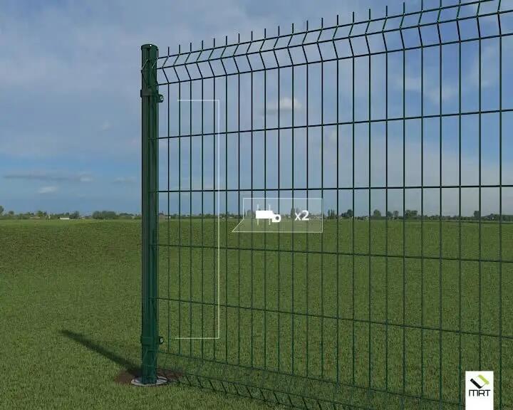Panel soldado de acero galvanizado plastificado verde 2,5 x 0,62 m - 3