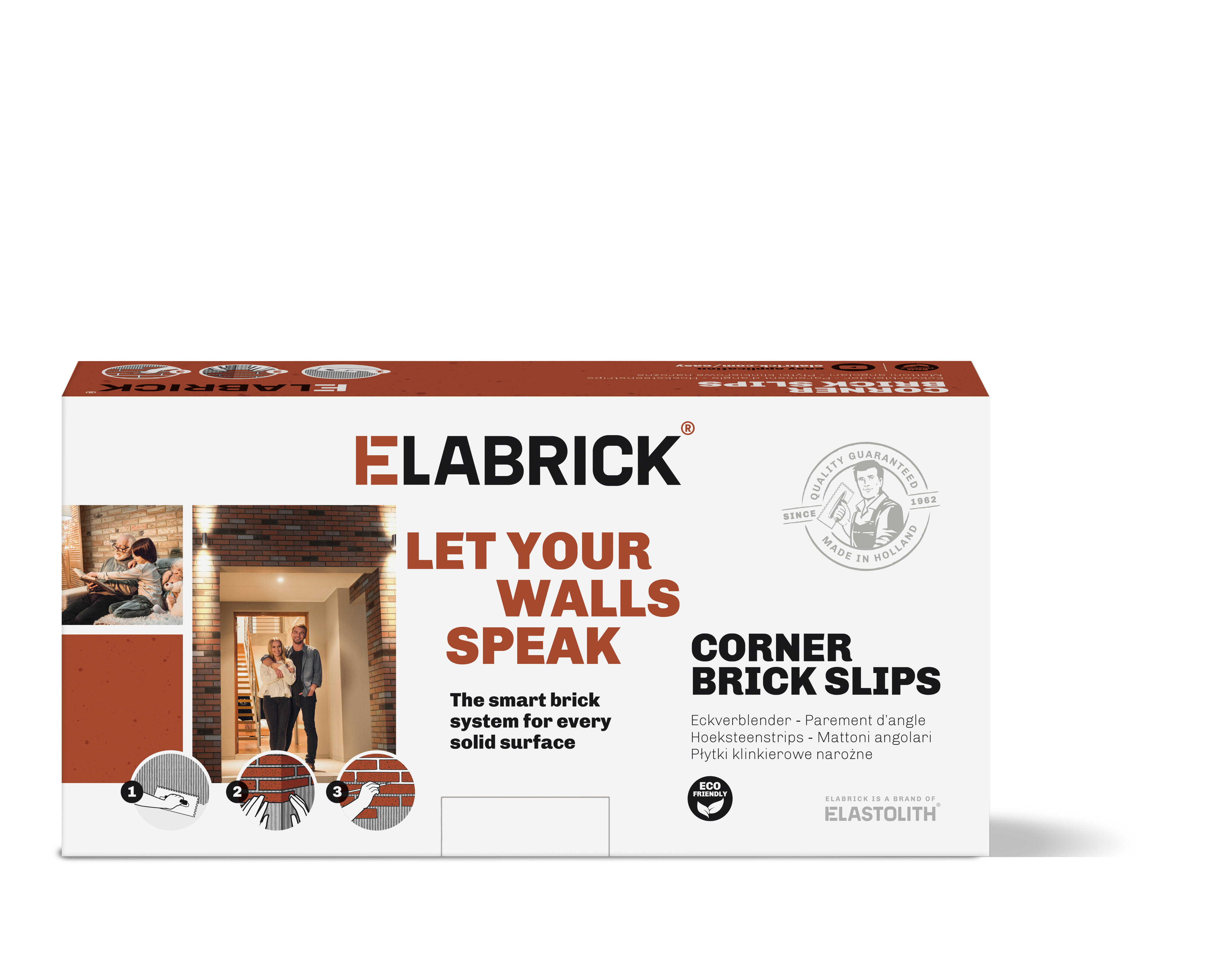 Lot de 24 angles pour plaquette de parement quartz effet brique Elabrick - 8