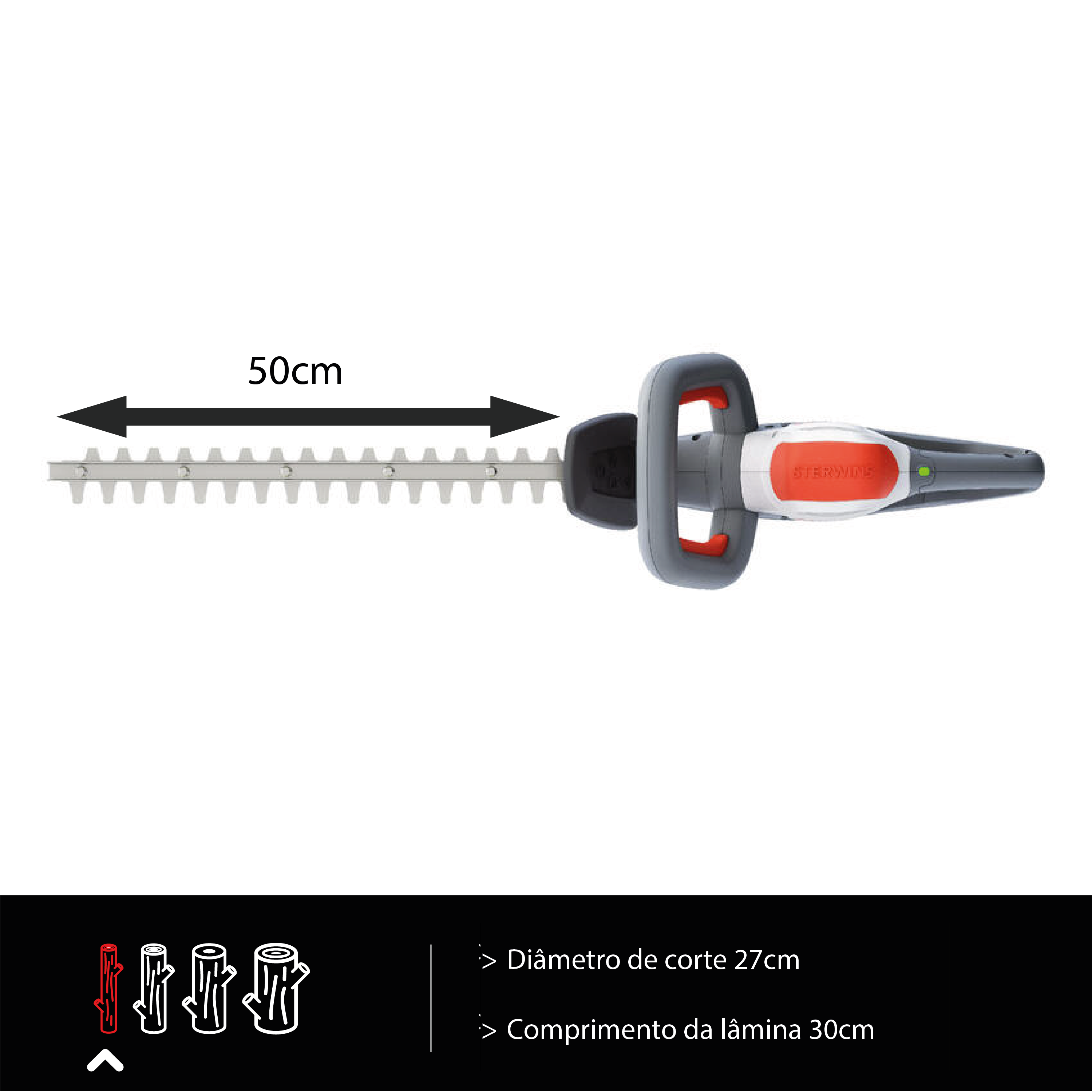 Corta-sebes elétrico STERWINS EHT2-50.3 - 2