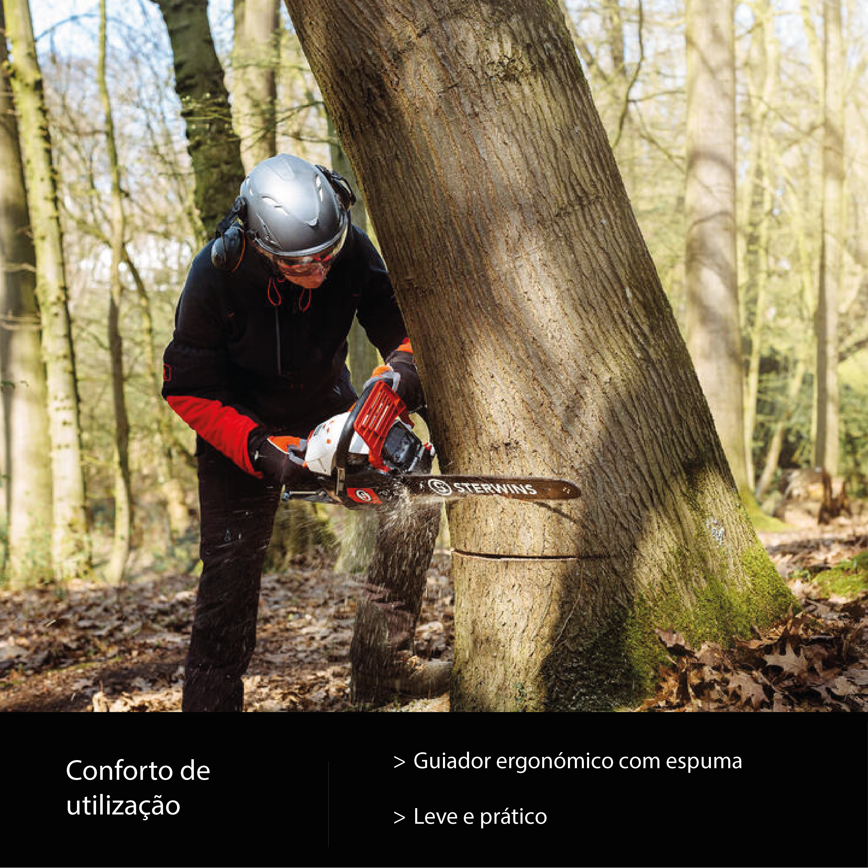 Motoserra automática 45 cm a gasolina Sterwins - 4