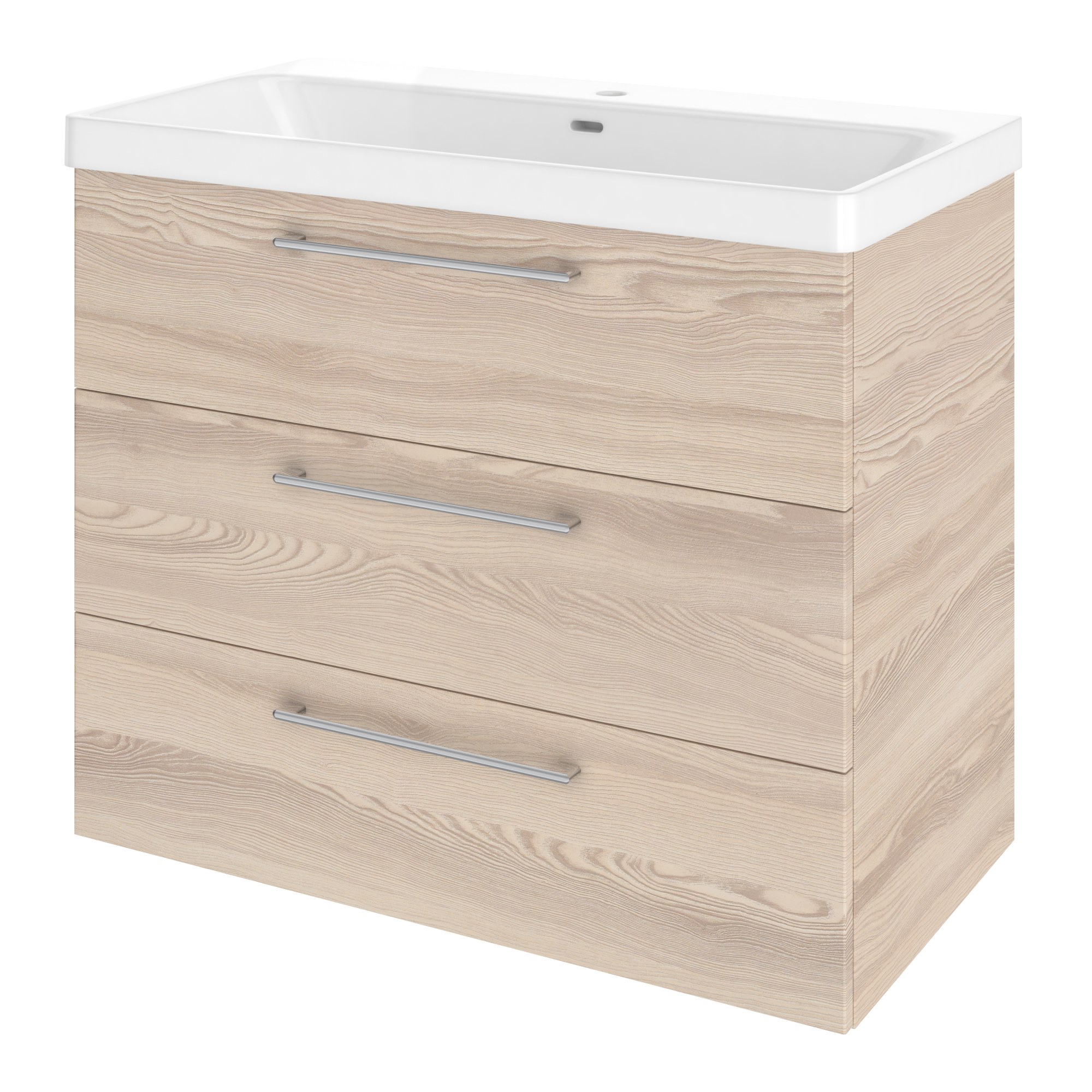 Lavabo a incasso rettangolare vasca centrale Remix L 91 x H 16.5 x P 49.7 cm in ceramica bianco lucido - 7