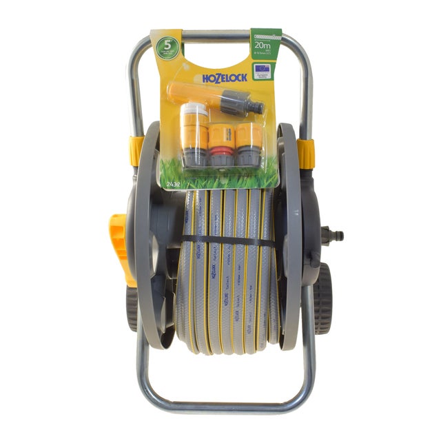 Carro equipado HOZELOCK con manguera de 20m de 12.5mm de ø