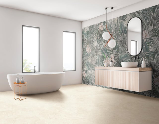 Piastrella da pavimento e rivestimento interno in gres porcellanato 60 x 120 cm rettificato beige opaco Evitca R9 traffico molto intenso (pei 5/5) Sp. 9.5 mm 1.44 mq