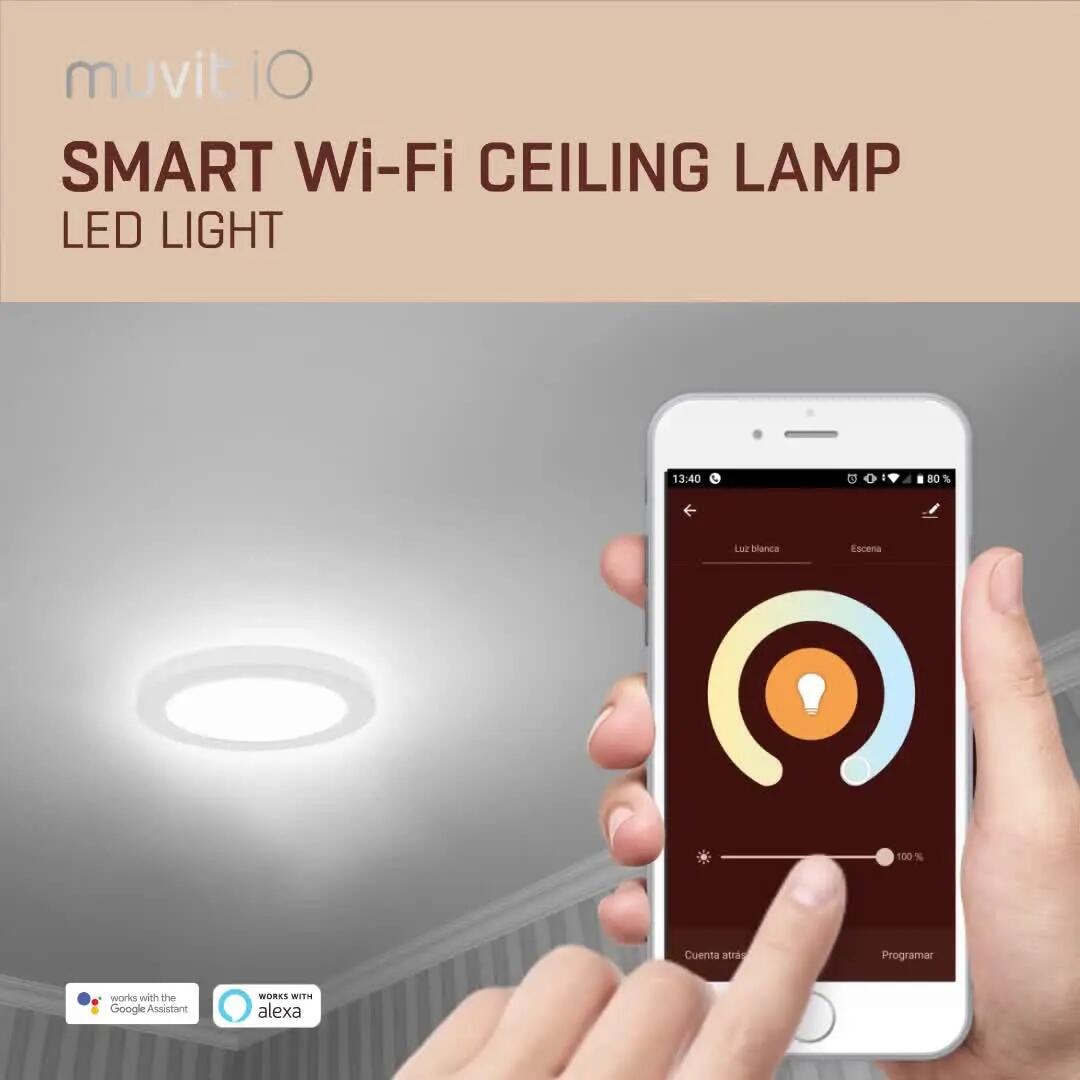 Foco de superficie LED redondo Muvit 3000 lm con wifi
 - 4