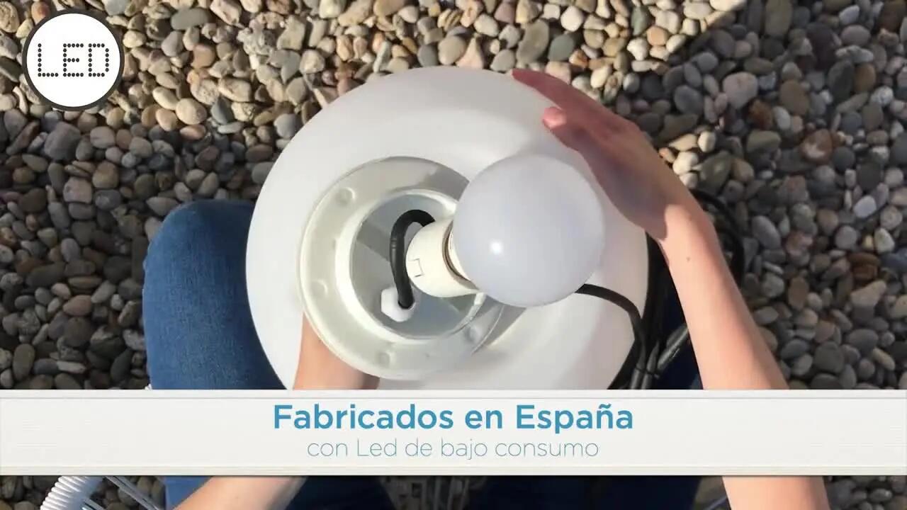 Lámpara de mesa solar sin cables de exterior con sensor crepuscular blanca luz LED regulable NEWGARDEN Buly IP65 y 24hrs autonomía. - 4