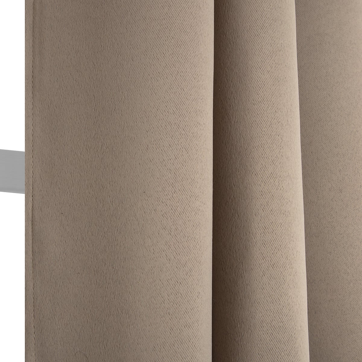 Cortinado ilhós Must ocultante 135x240cm castanho - 5