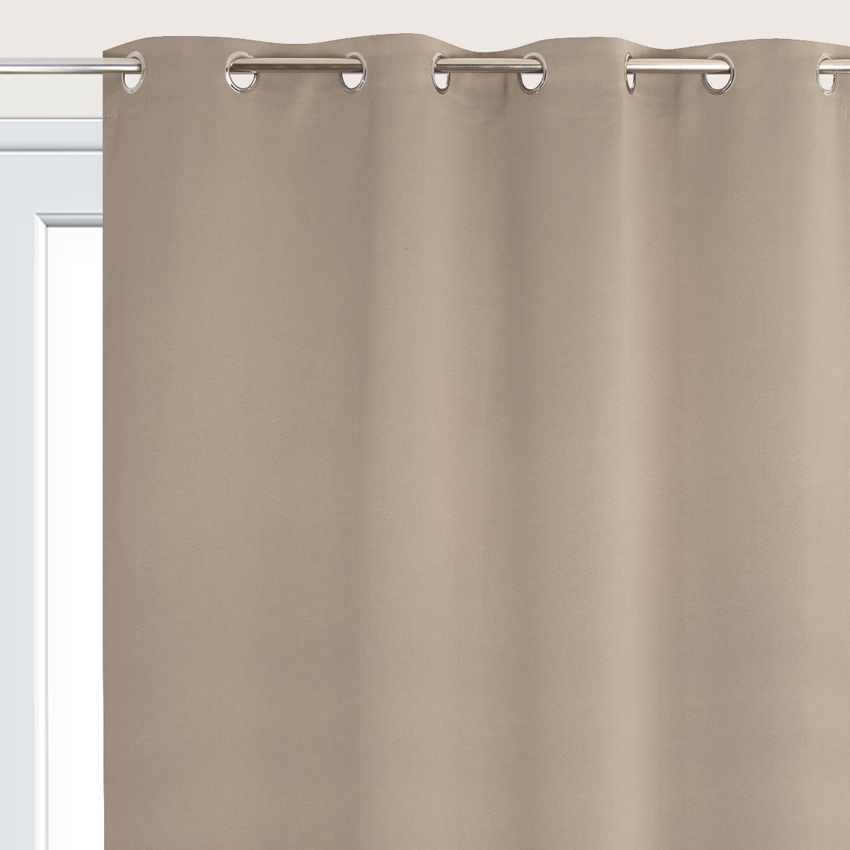 Cortinado ilhós Must ocultante 135x240cm castanho - 2