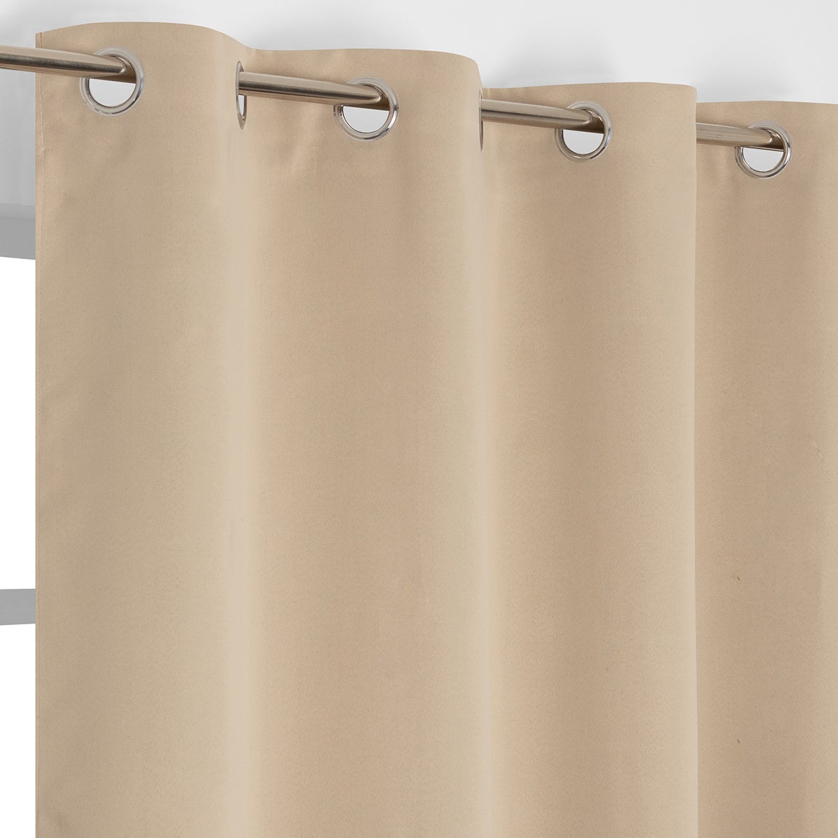 Cortinado ilhós Must ocultante 135x240cm cru - 3