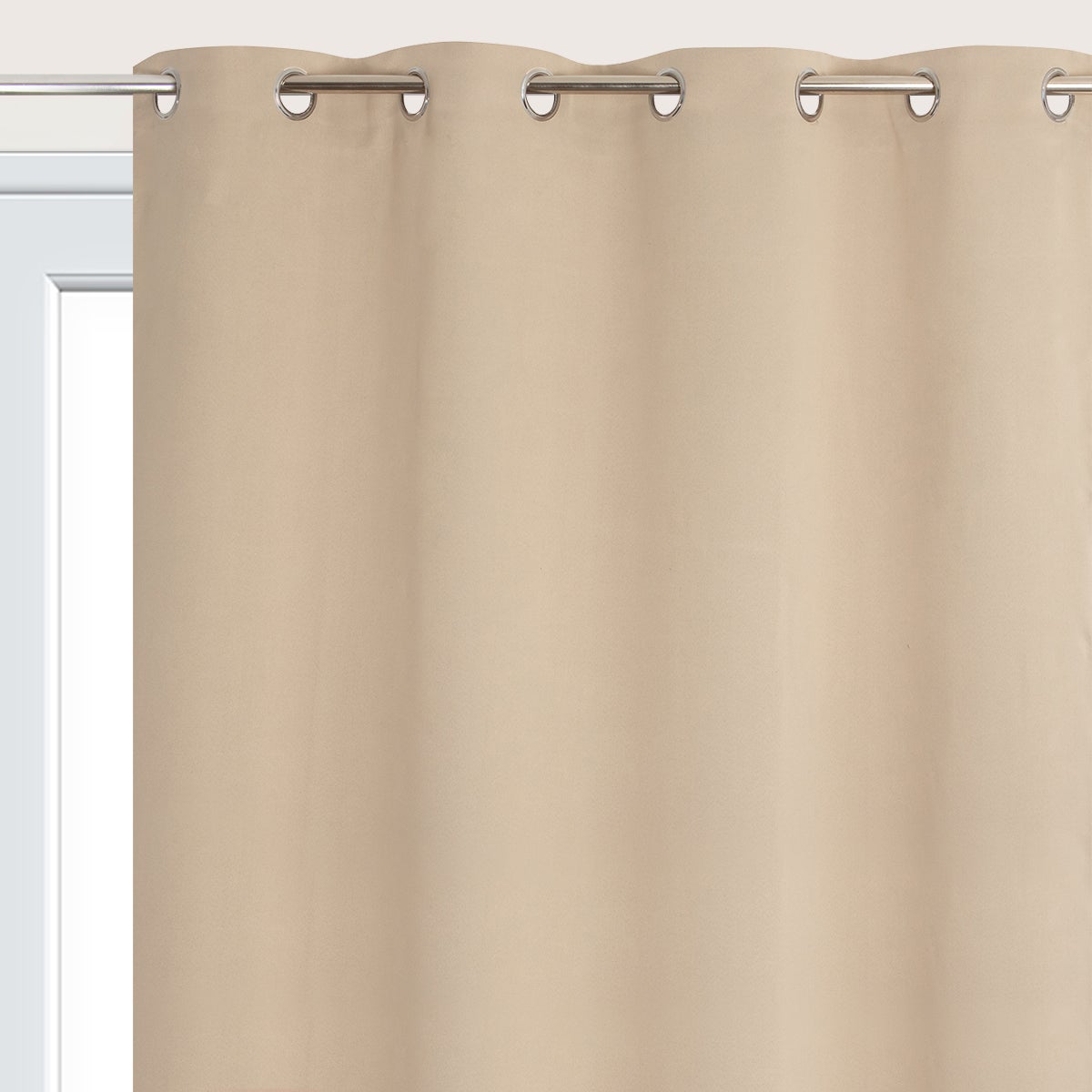 Cortinado ilhós Must ocultante 135x240cm cru - 2