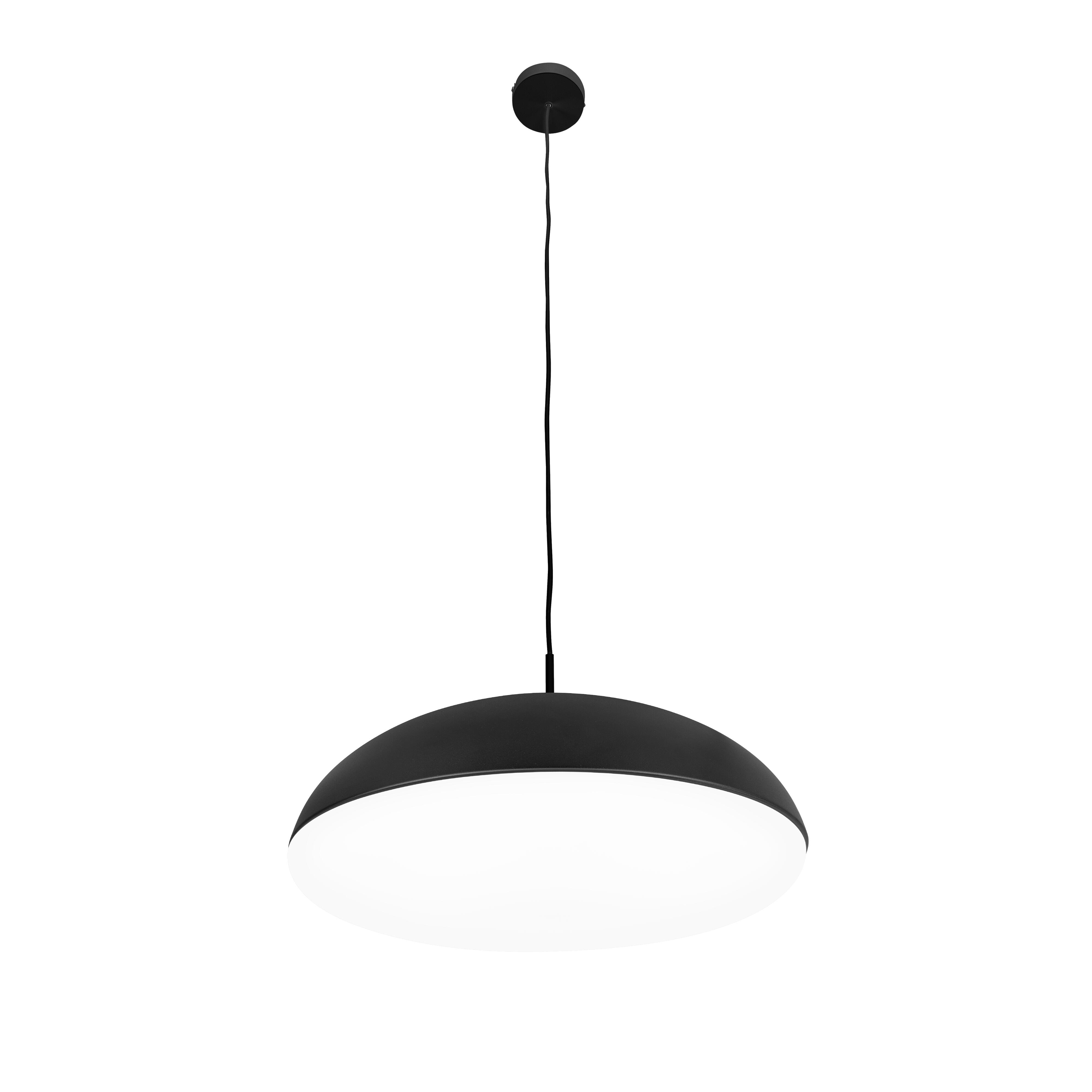 Lámpara de techo kazz negra 6 luces e27 50 cm diámetro