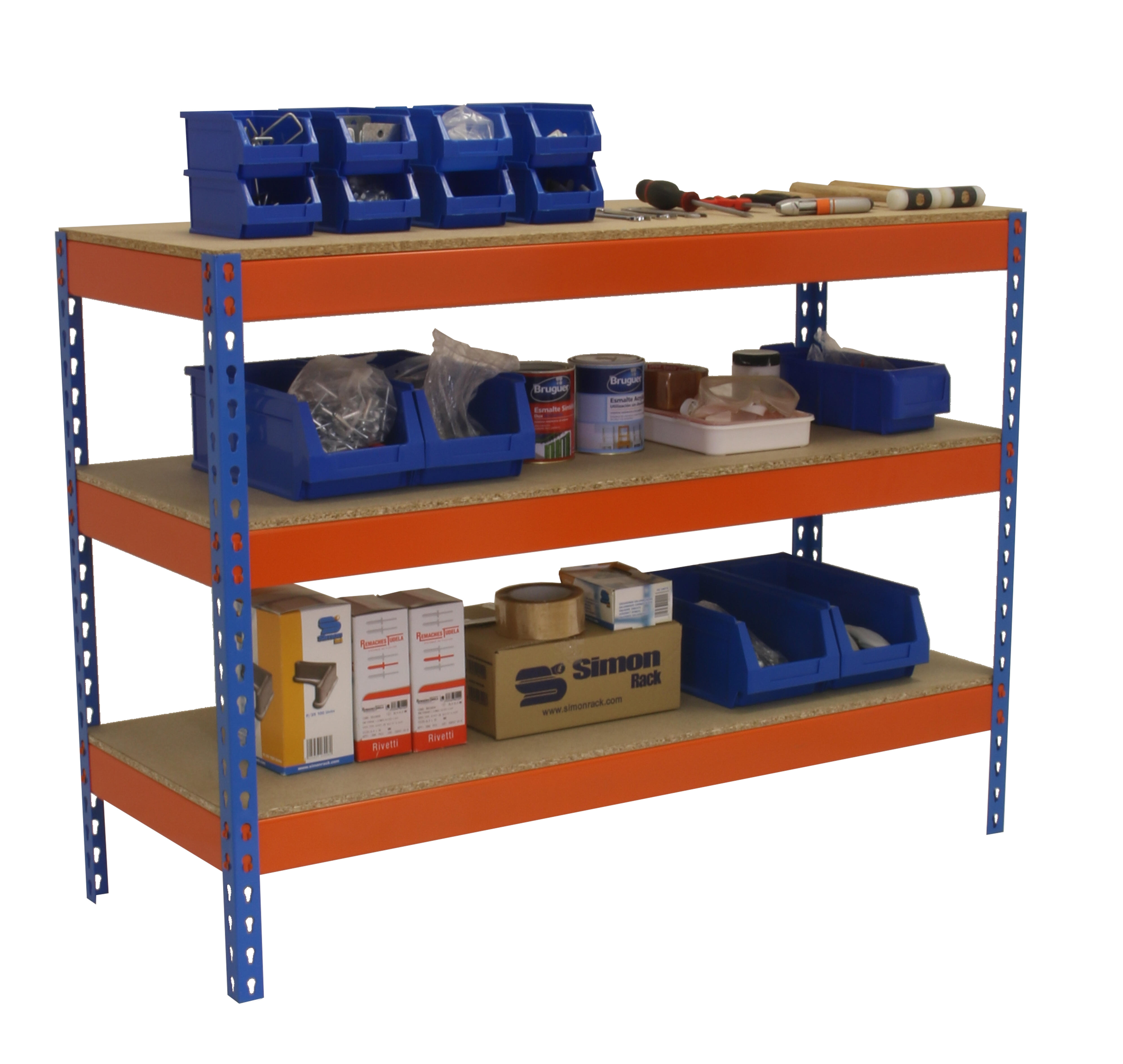 Mesa simonwork basic 3 902160-3 azul/naranja/madera