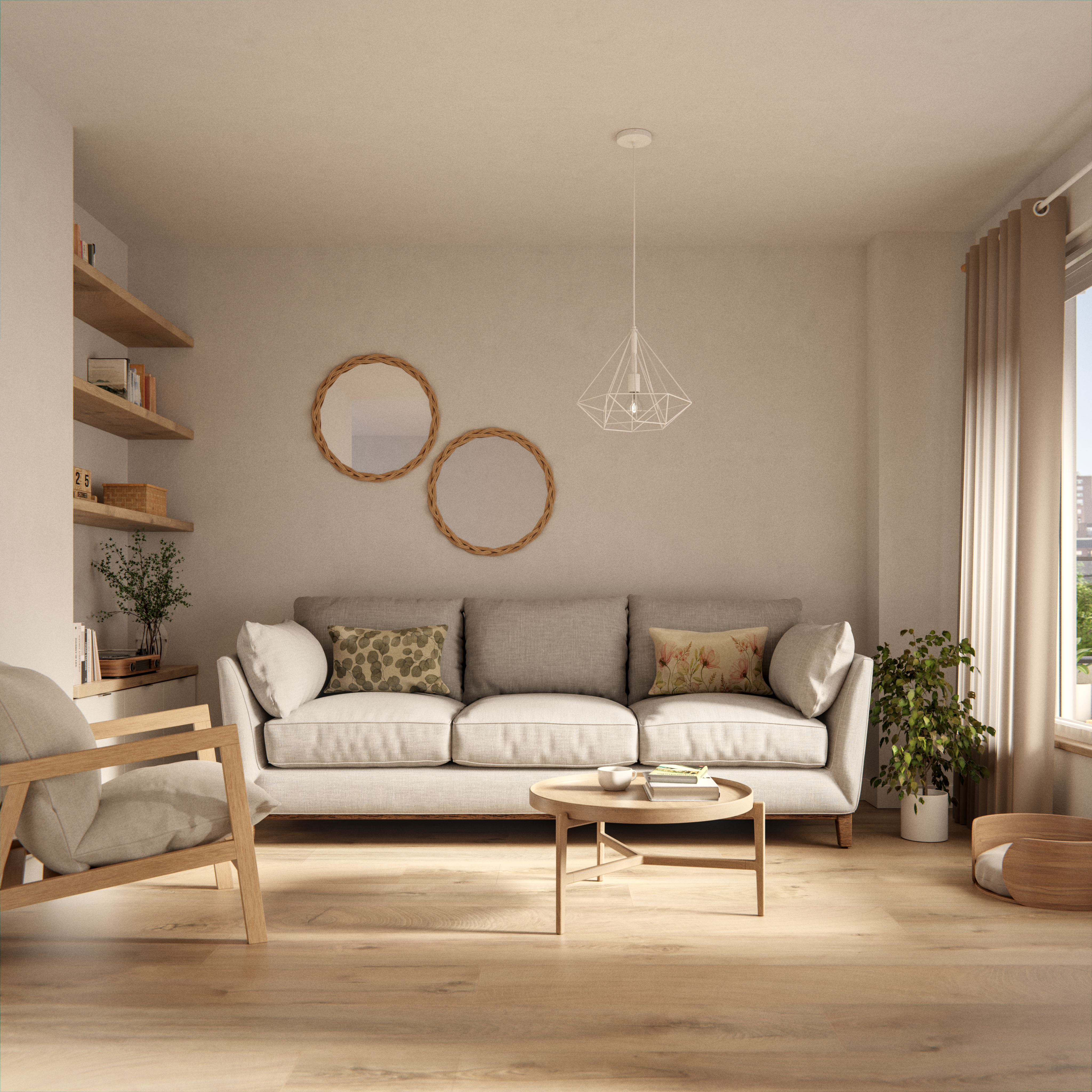 Kit de barras para cortina acero blanco mate a pared Cripta INSPIRE diámetro 19 mm extensible 120-210 cm - 3