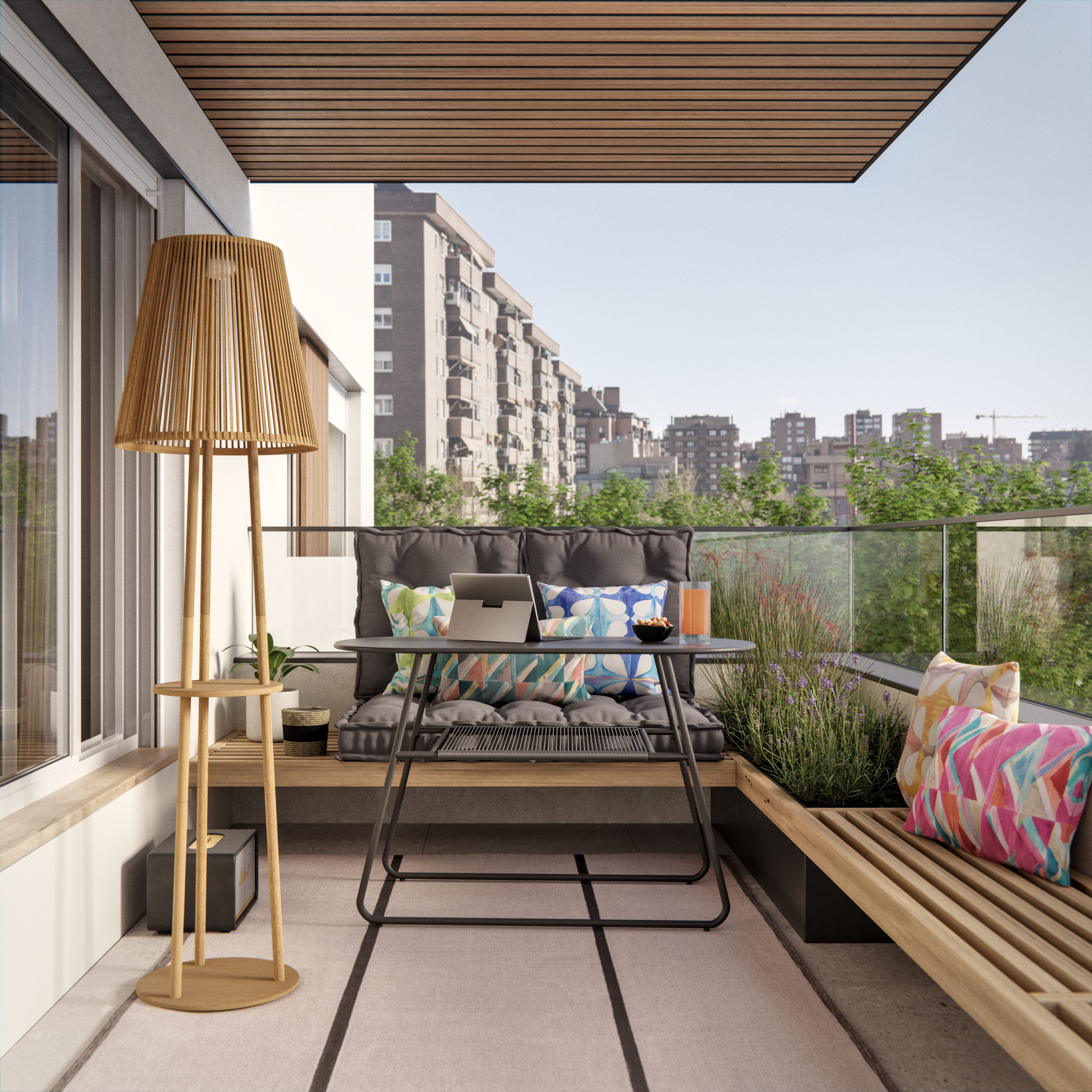 Mesa de metal NATERIAL DUO CINZENTO ESCURO - 3