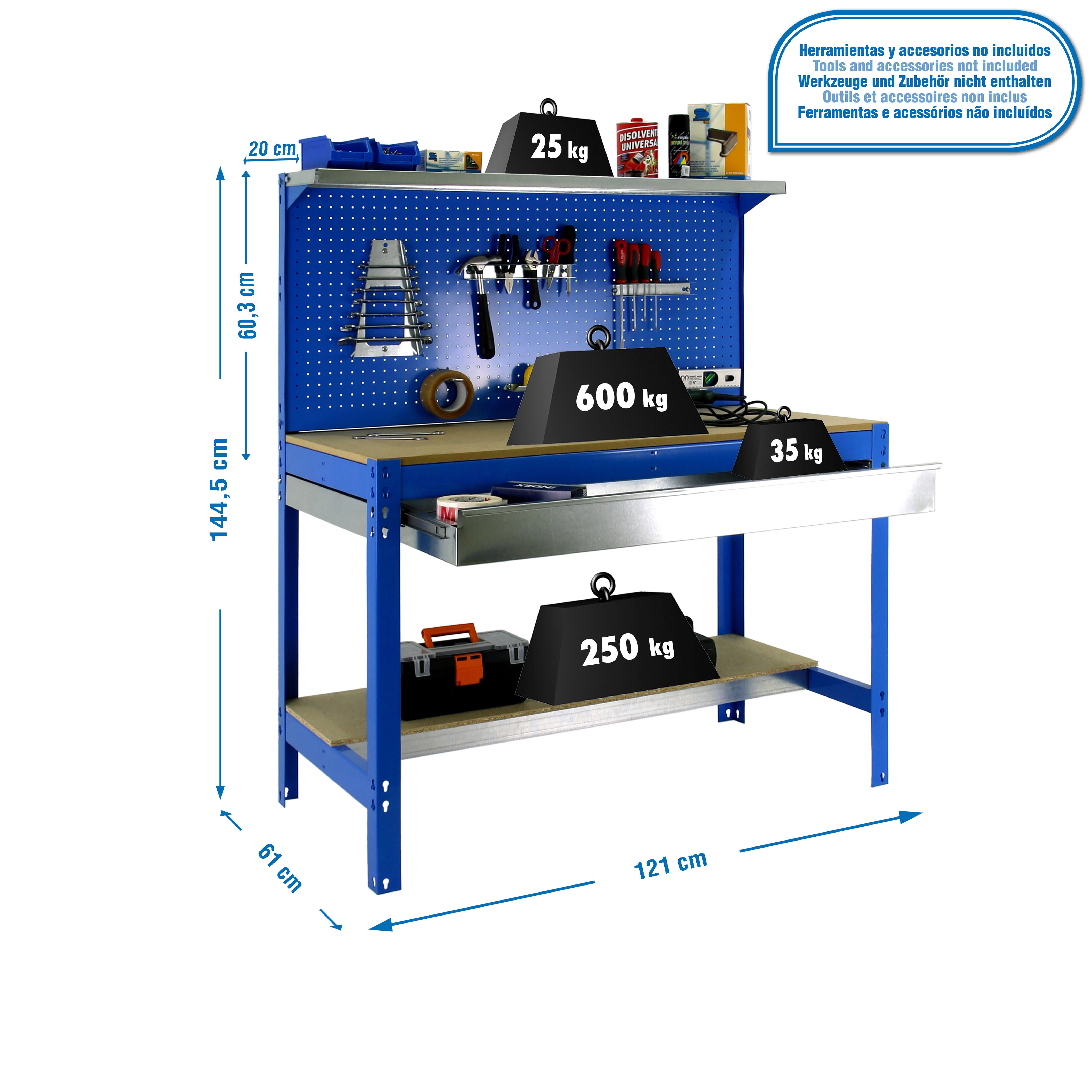 Bancada de trabalho SIMONRACK BT3 BOX 1200 AZ/MAD - 3