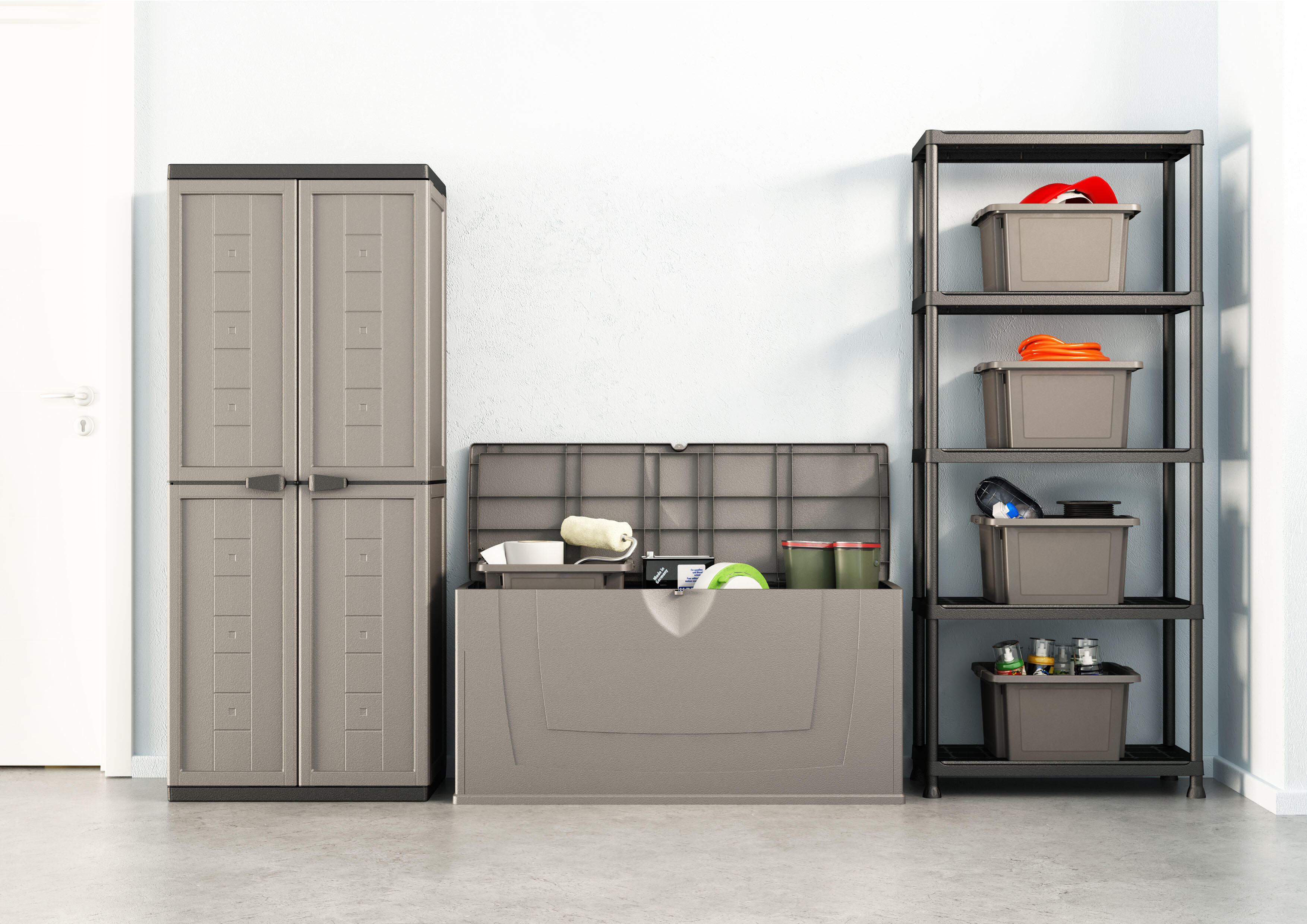 Estante em PVC preto 5 prateleiras 176x75x32 cm 150 kg Spaceo Standard - 12