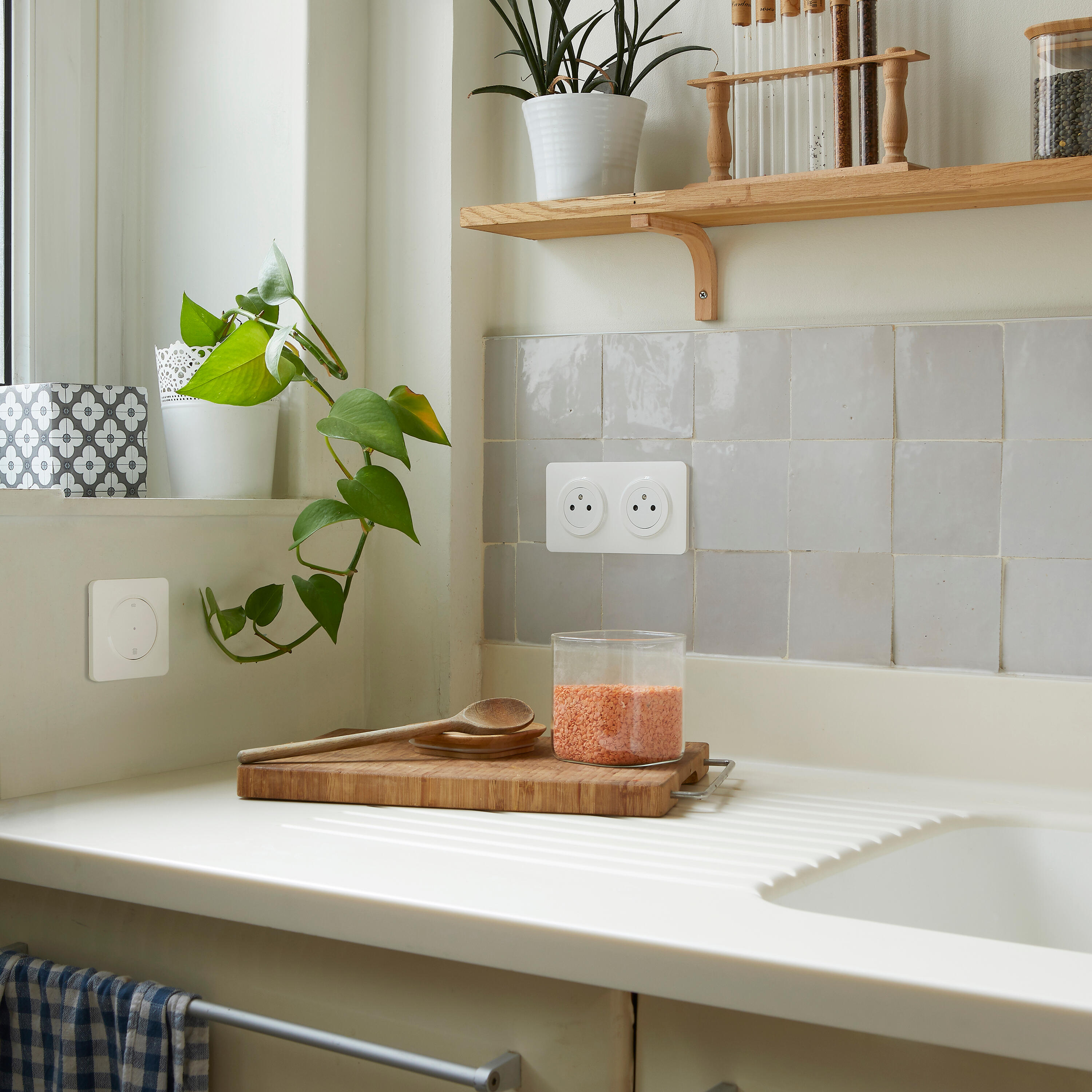 Plaque double Lumia, LEXMAN, blanc - 4