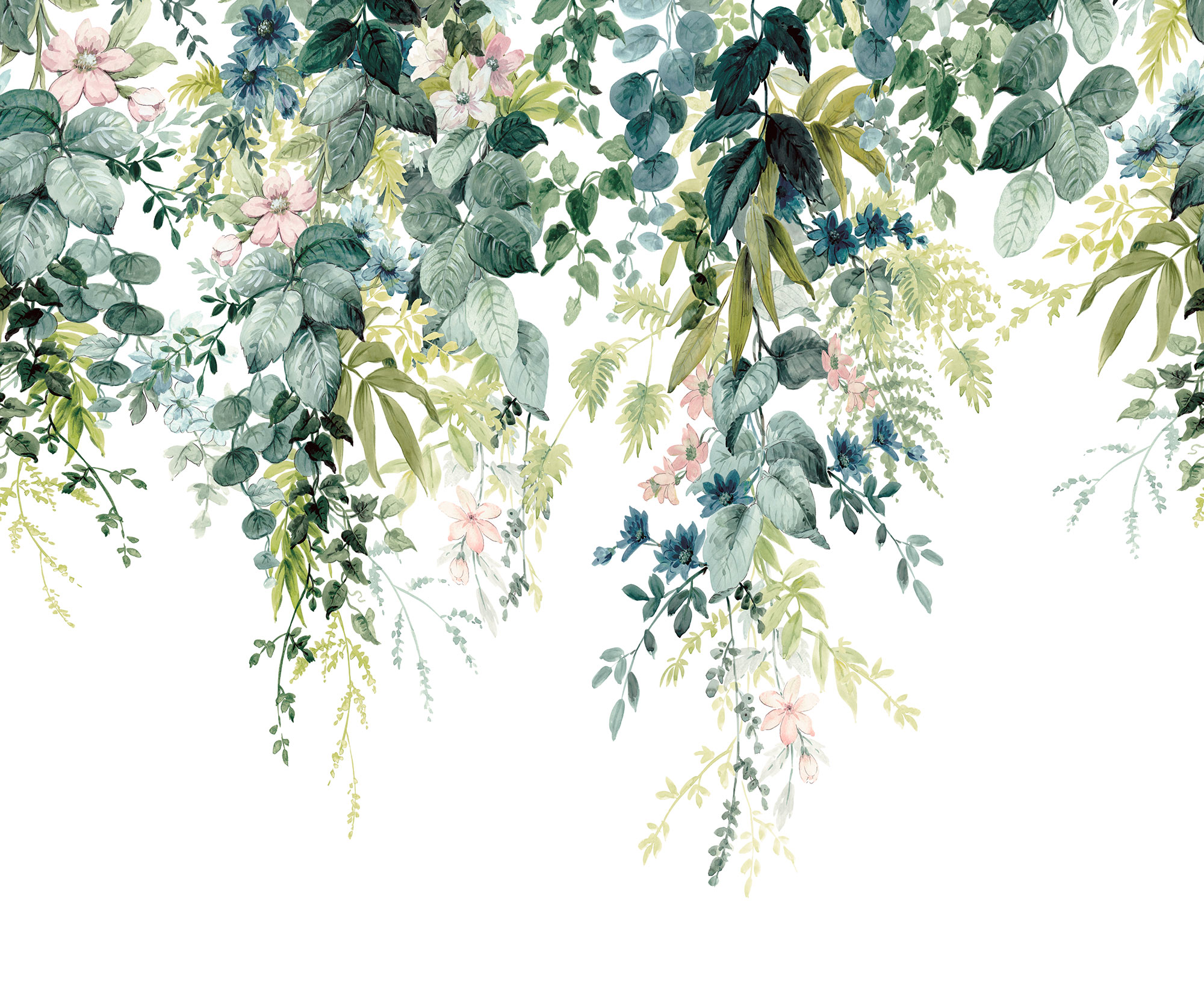 Papier peint panoramique Flower Trendil vert céladon l.300 x H.250 cm - 2