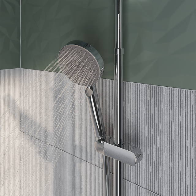 Pommeau de douche 3 jets chrome, Easy, SENSEA