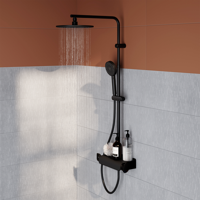 Colonne de douche avec robinet SENSEA Easy noir