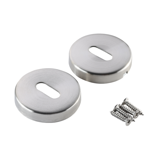 Rosaces clé L aspect nickel pour poignée de porte THEA/INELA/DAREN x2