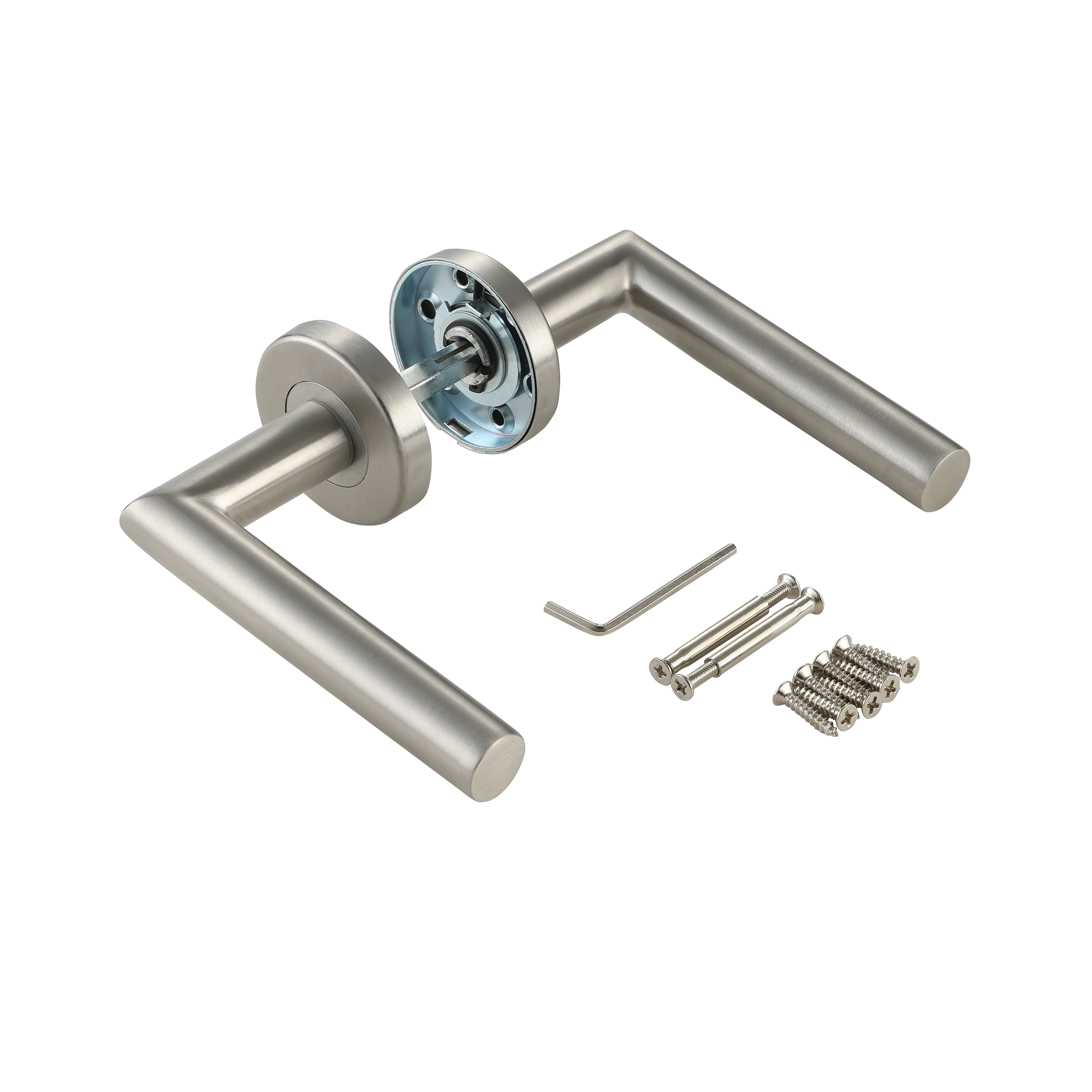 2 poignées sur rosace INSPIRE Sara nickel satiné acier inoxydable A2 - 3