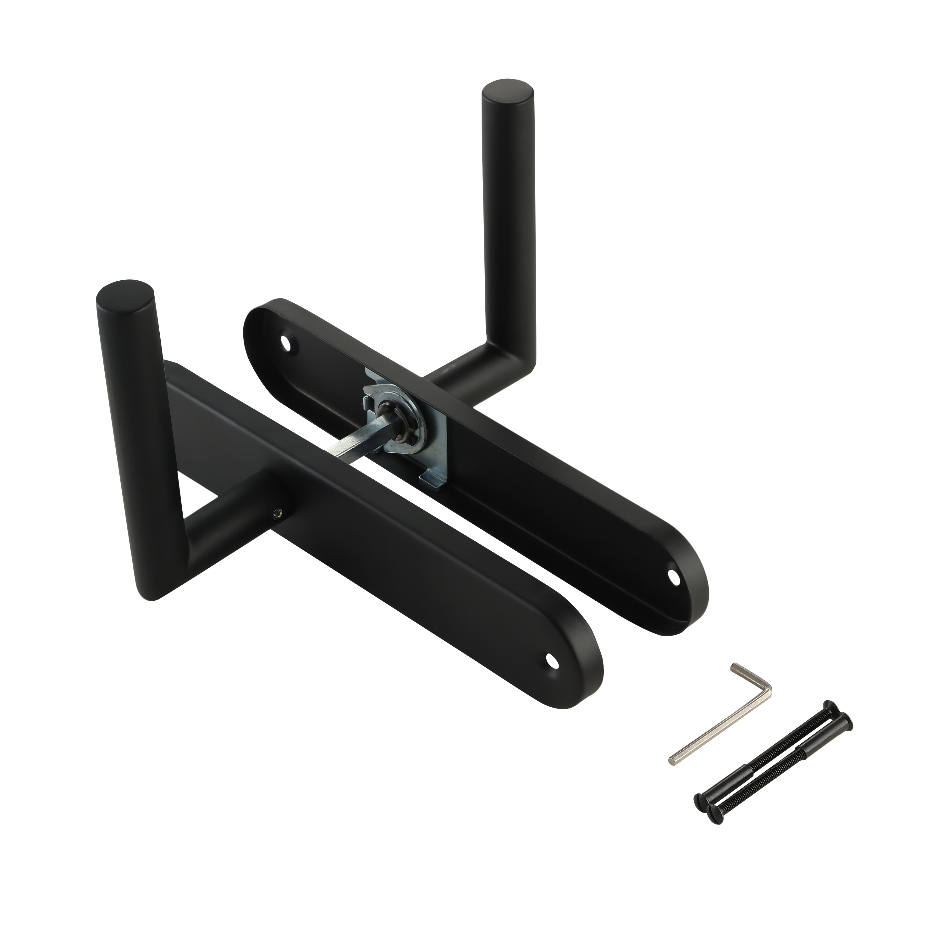 2 poignées sur plaque sans trou Sara acier noir mat, entraxe 195 mm - 4