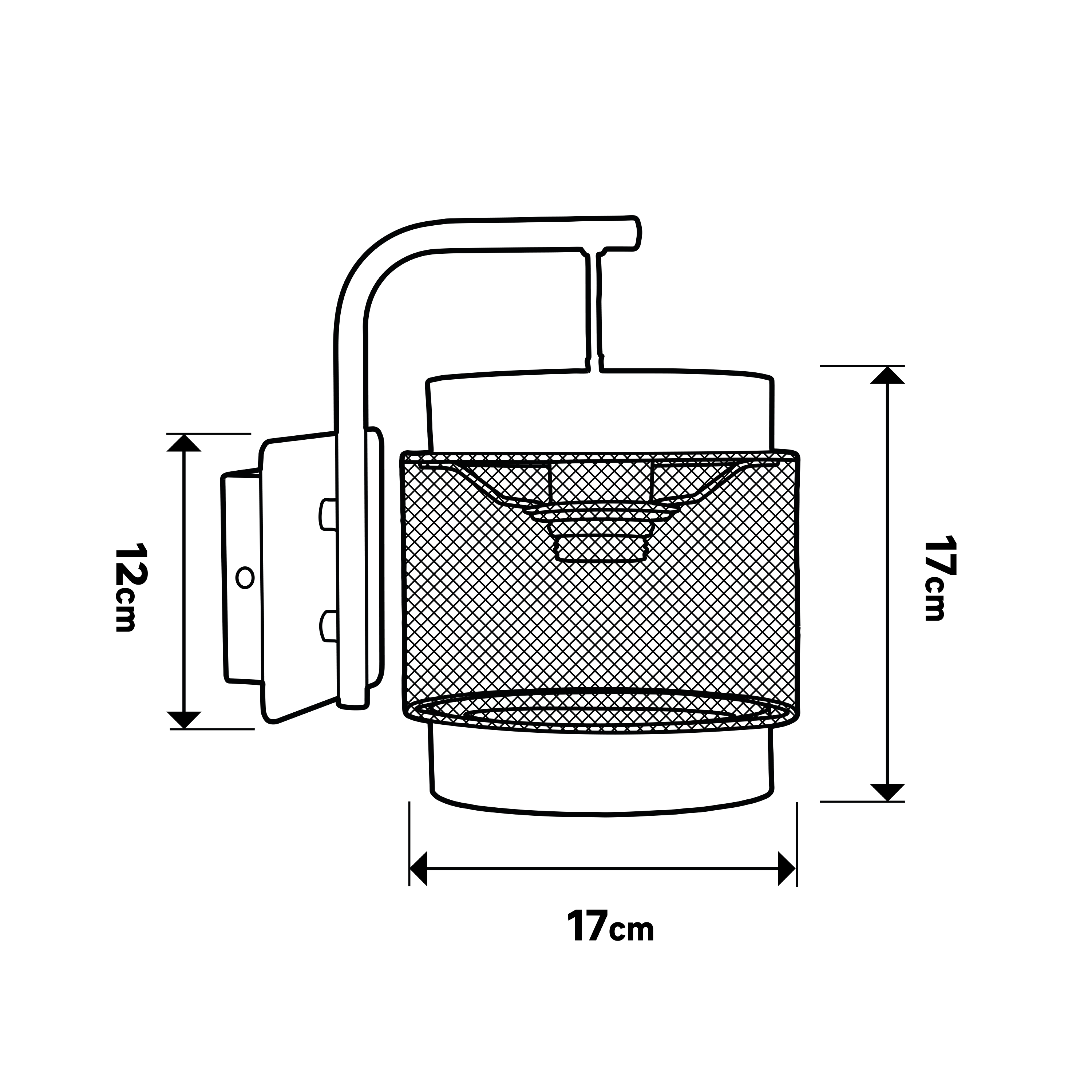 Kinkiet Taiga czarny z drewnem E27 Inspire - 12